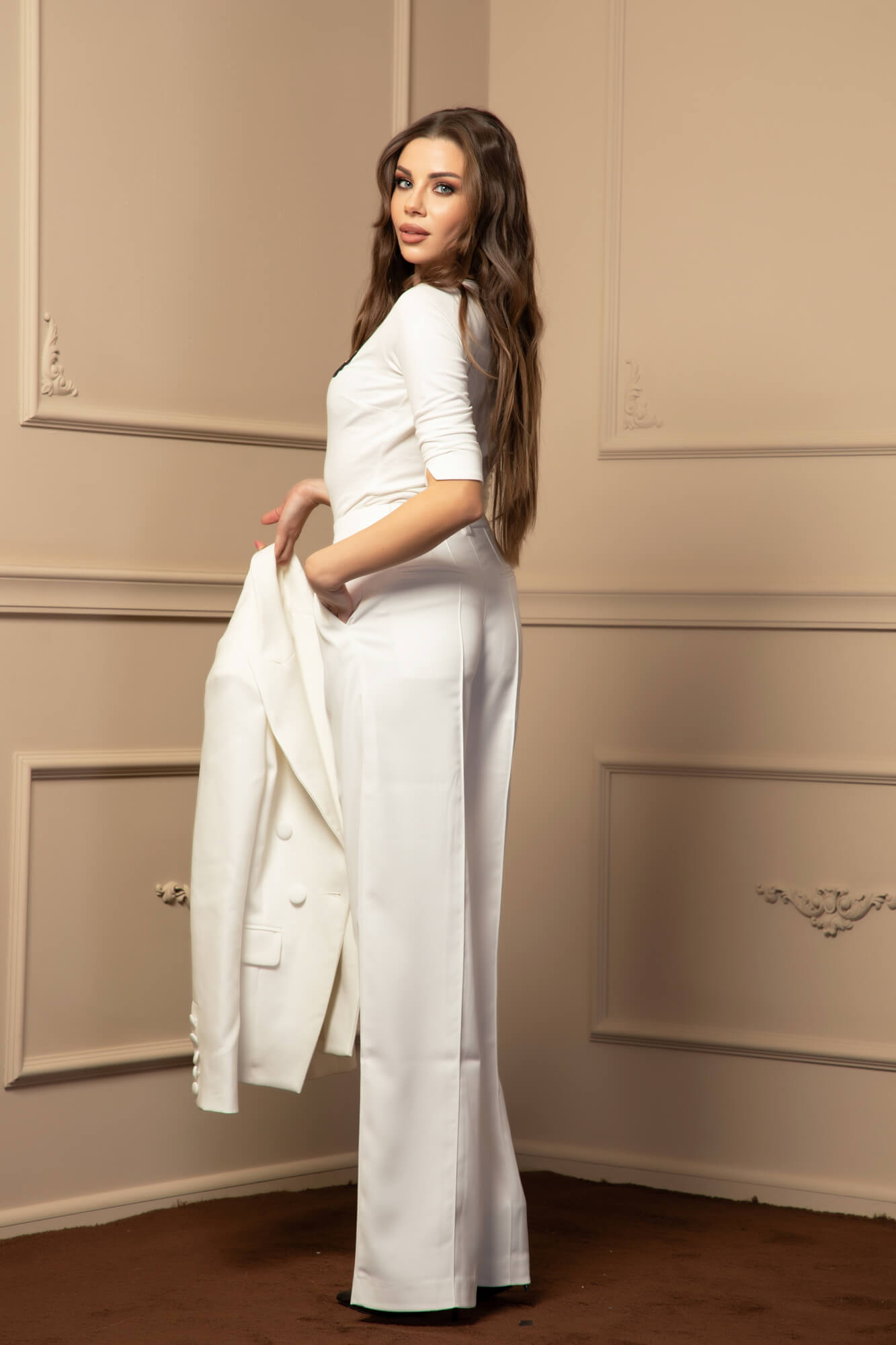 Luxury Classic Блуза С 3/4 Ръкав и бродерия - Ecru - Изображение 12