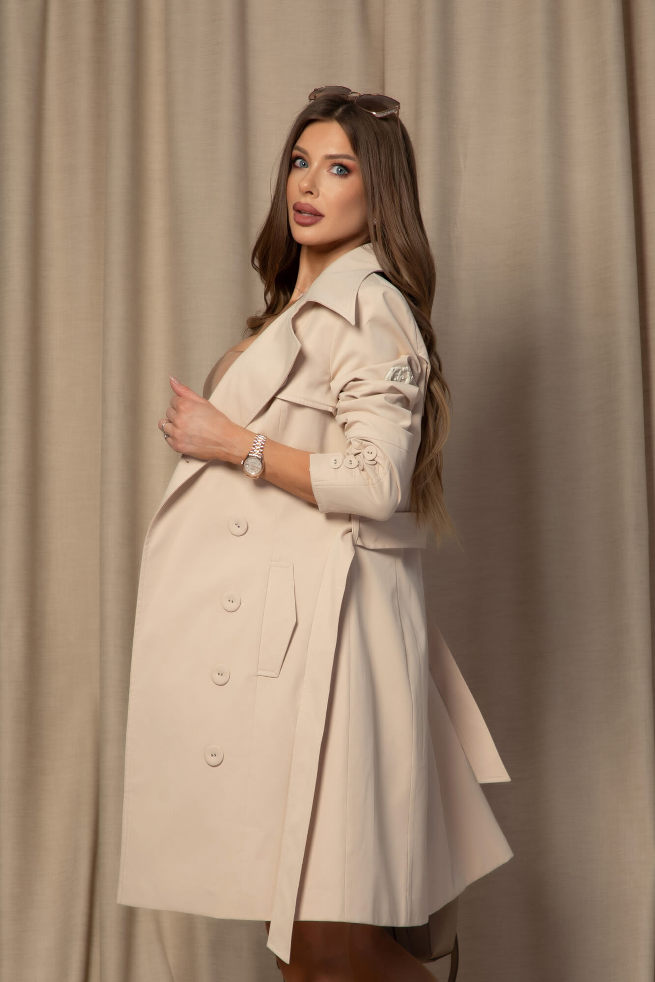 Celebrity Status Тренч - Soft Beige - Изображение 48