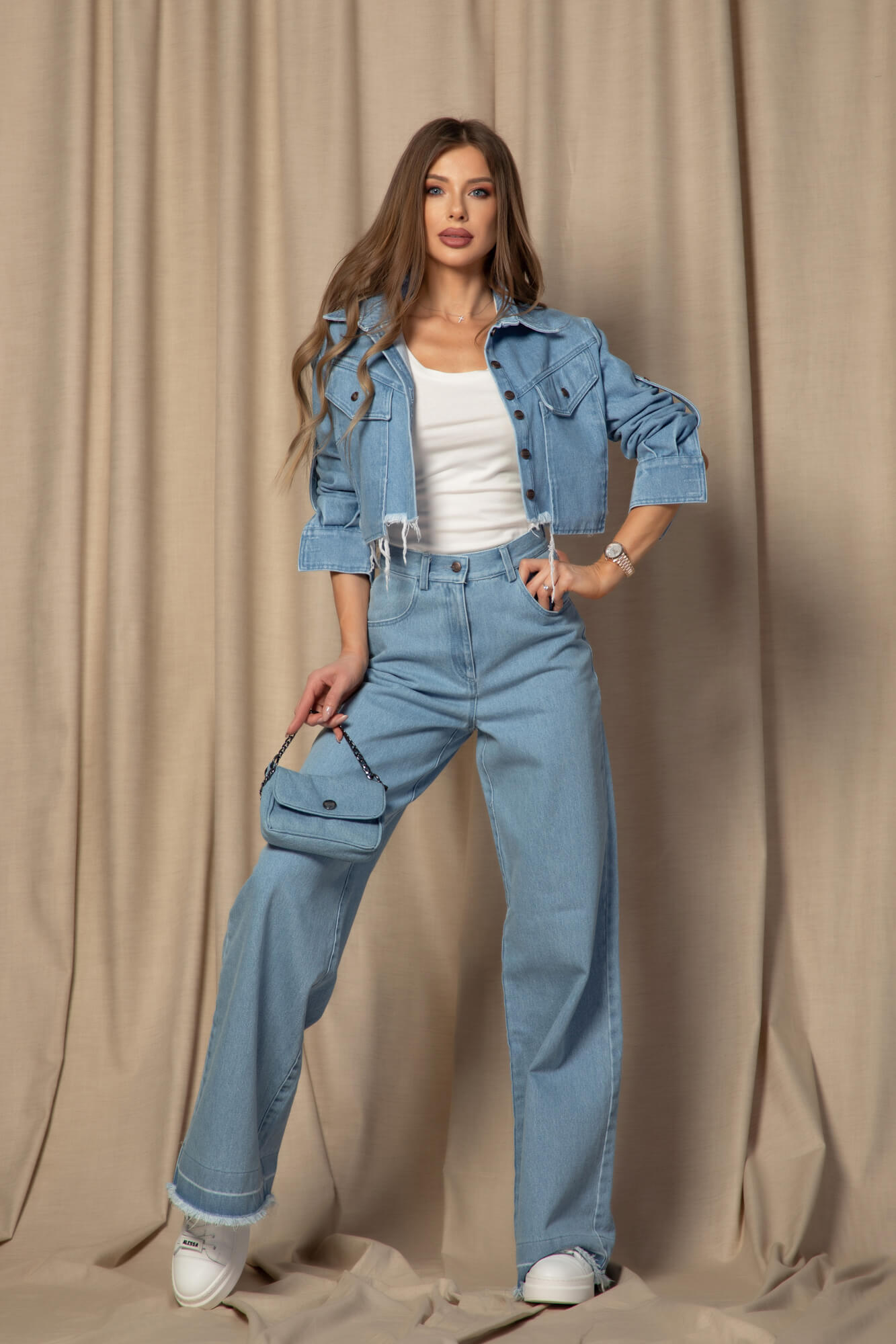 Dressed To Kill яке От Деним - Light Blue - Изображение 22