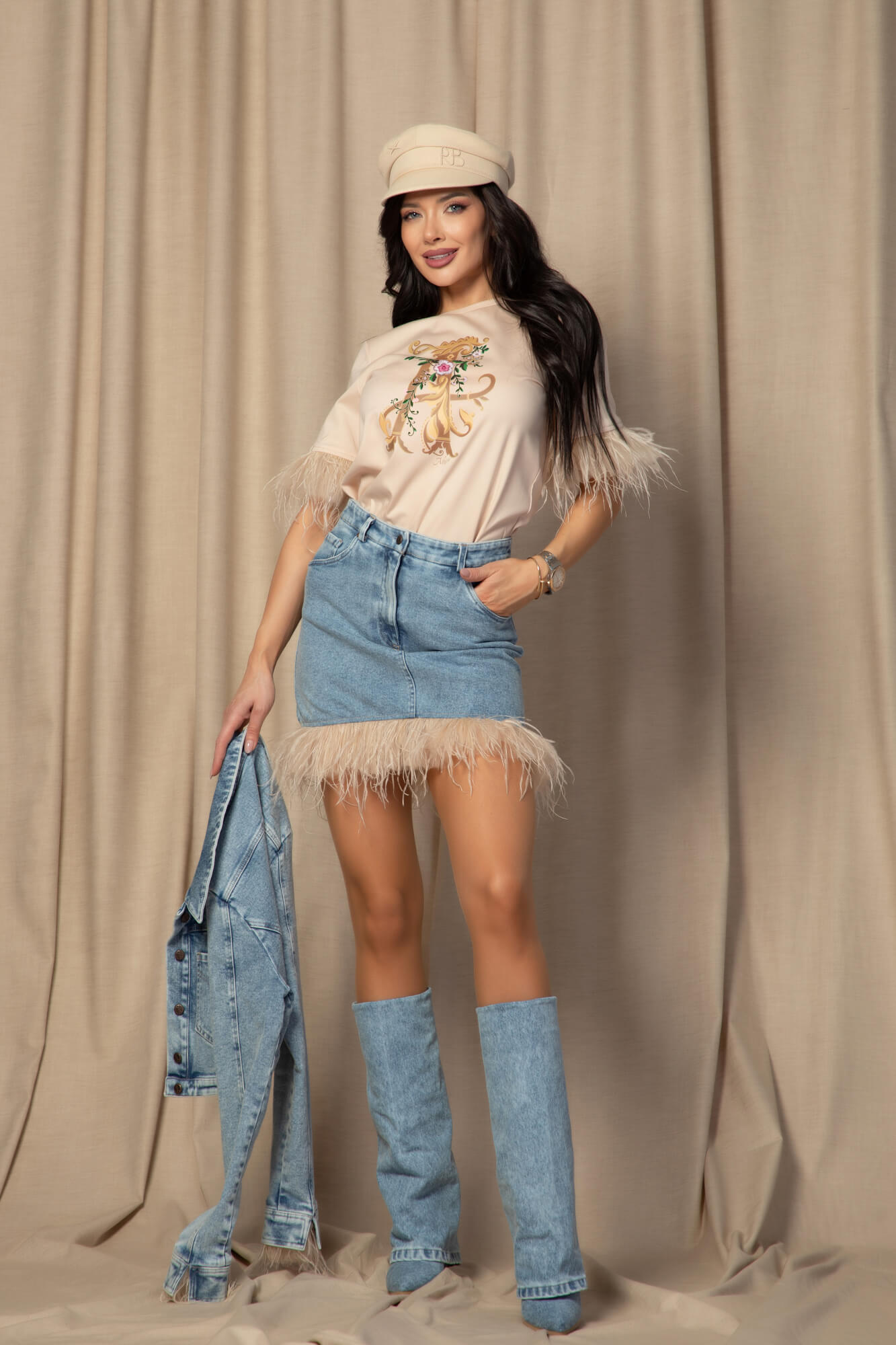 Feathered Aura T-Shirt От Памук - Soft Shell - Изображение 14