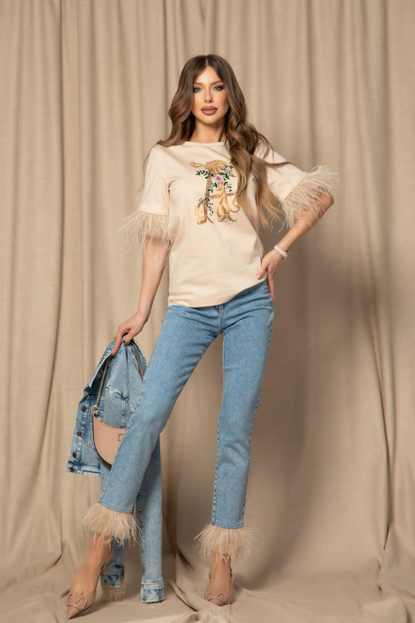 Feathered Aura T-Shirt От Памук - Soft Shell - Изображение 22