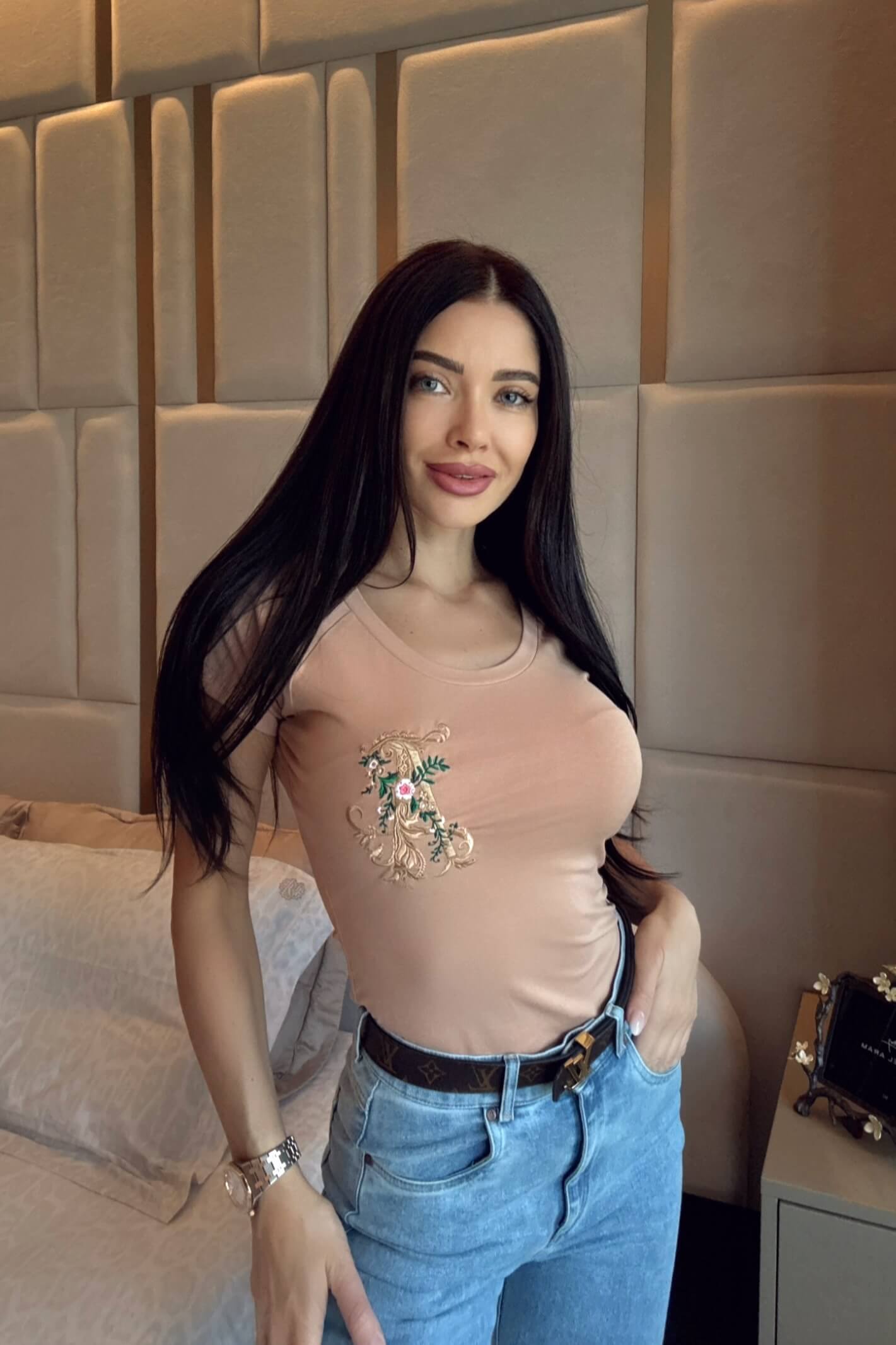 Alessa Royalty Блузка с бродерия - Nude - Изображение 6