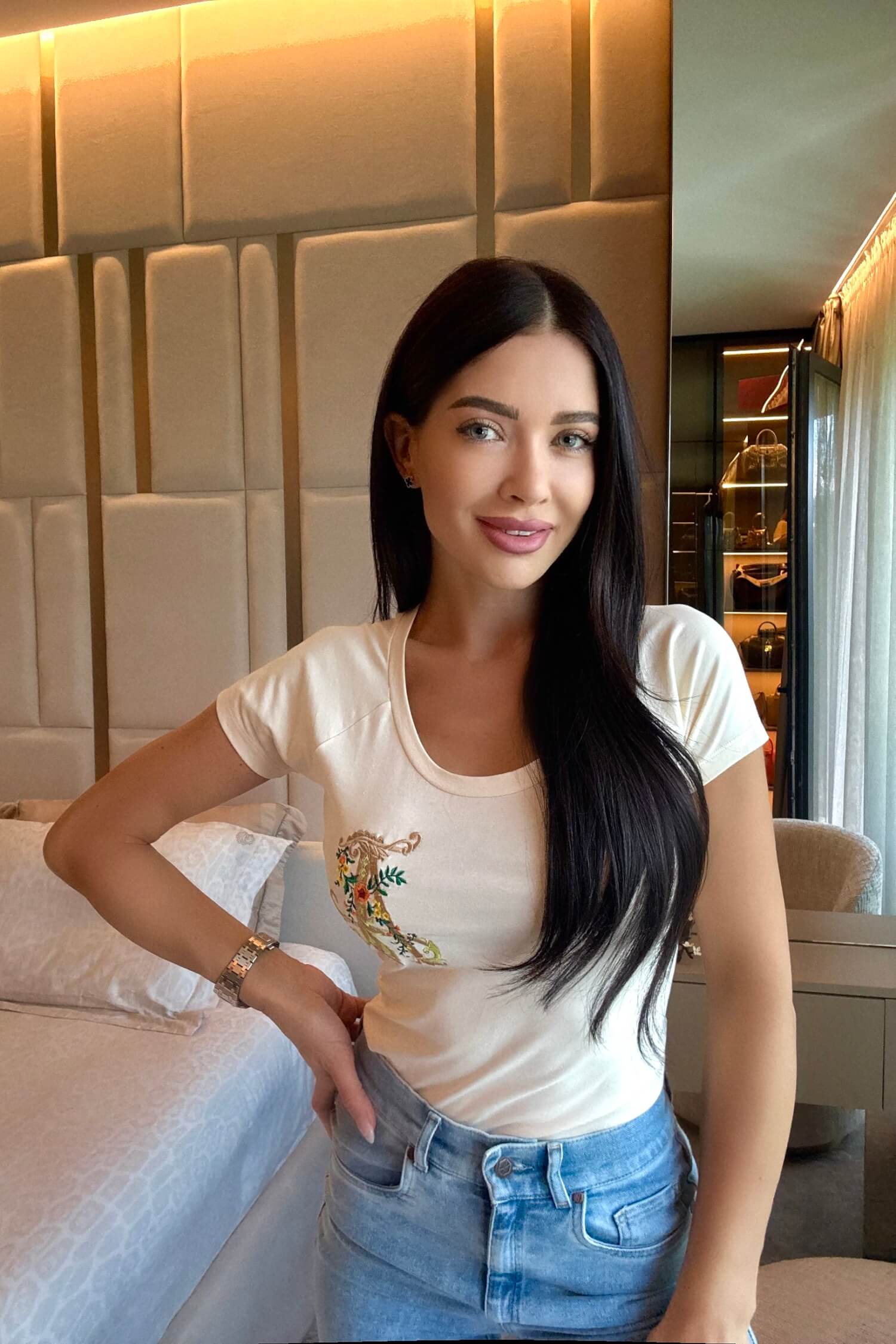 Alessa Royalty Блузка с бродерия - Soft Beige - Изображение 11