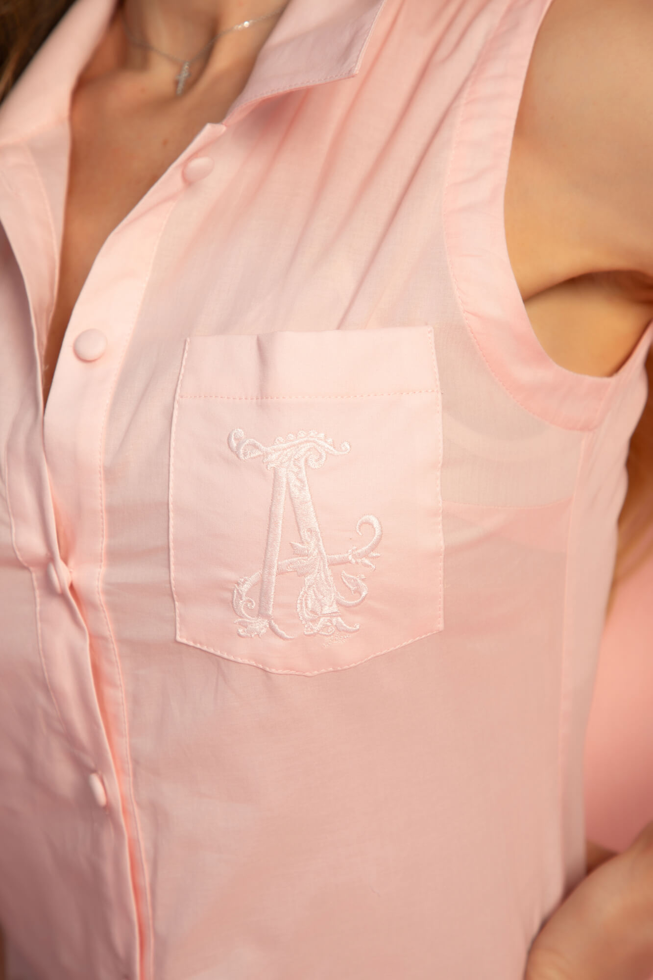 Sweet Escape Рокля от лек памук - Powder Pink - Изображение 9