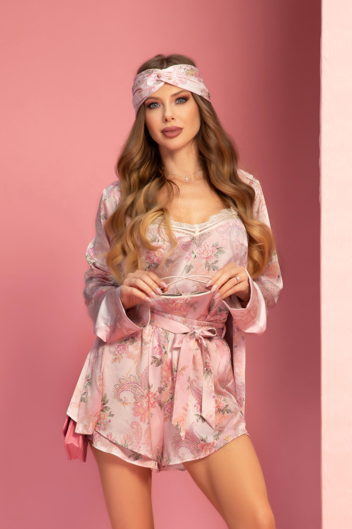 A Touch of Romance Лента За Коса Тип Тюрбан - Pink - Изображение 10