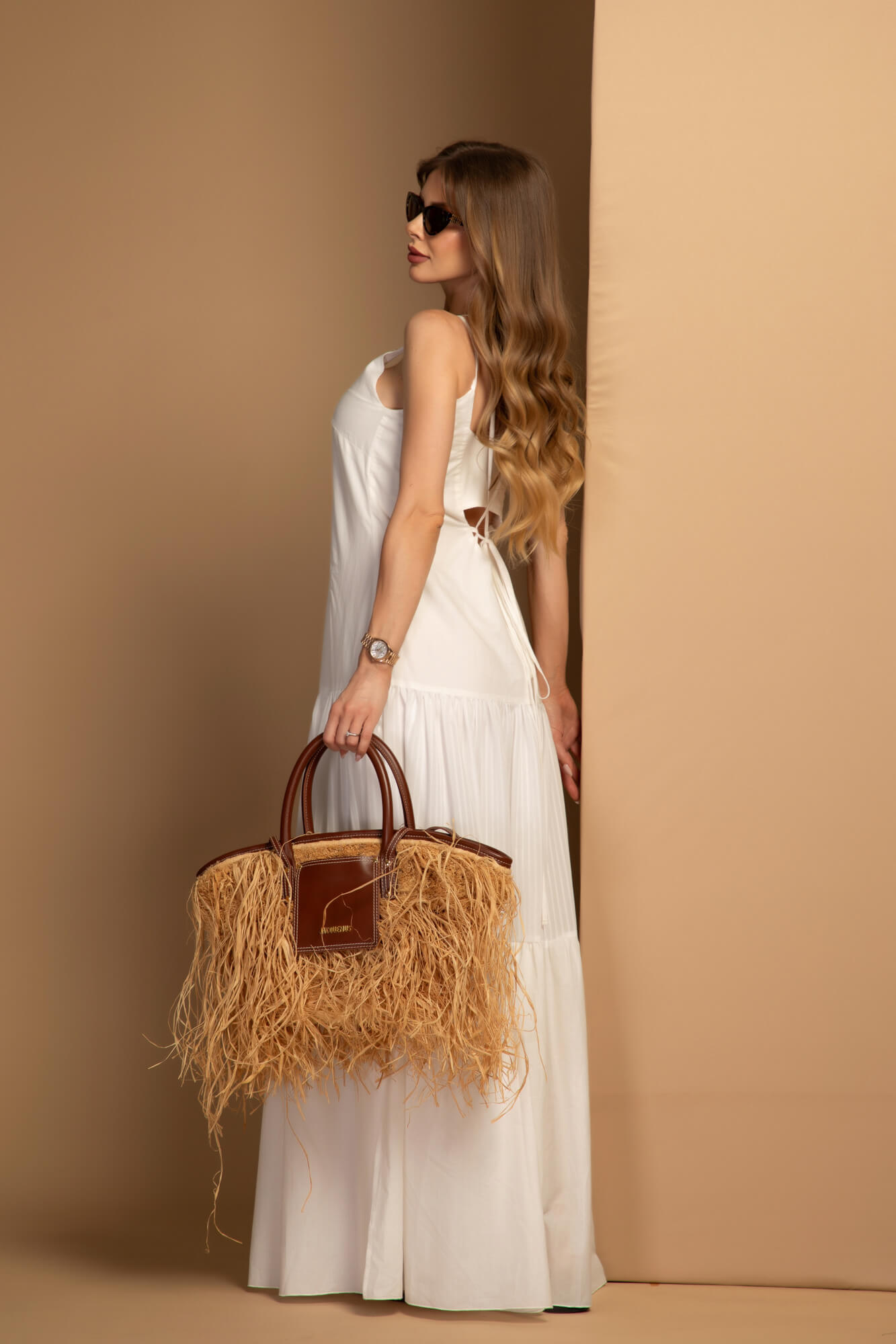 Boho Beauty Дълга Рокля - Ecru - Изображение 10