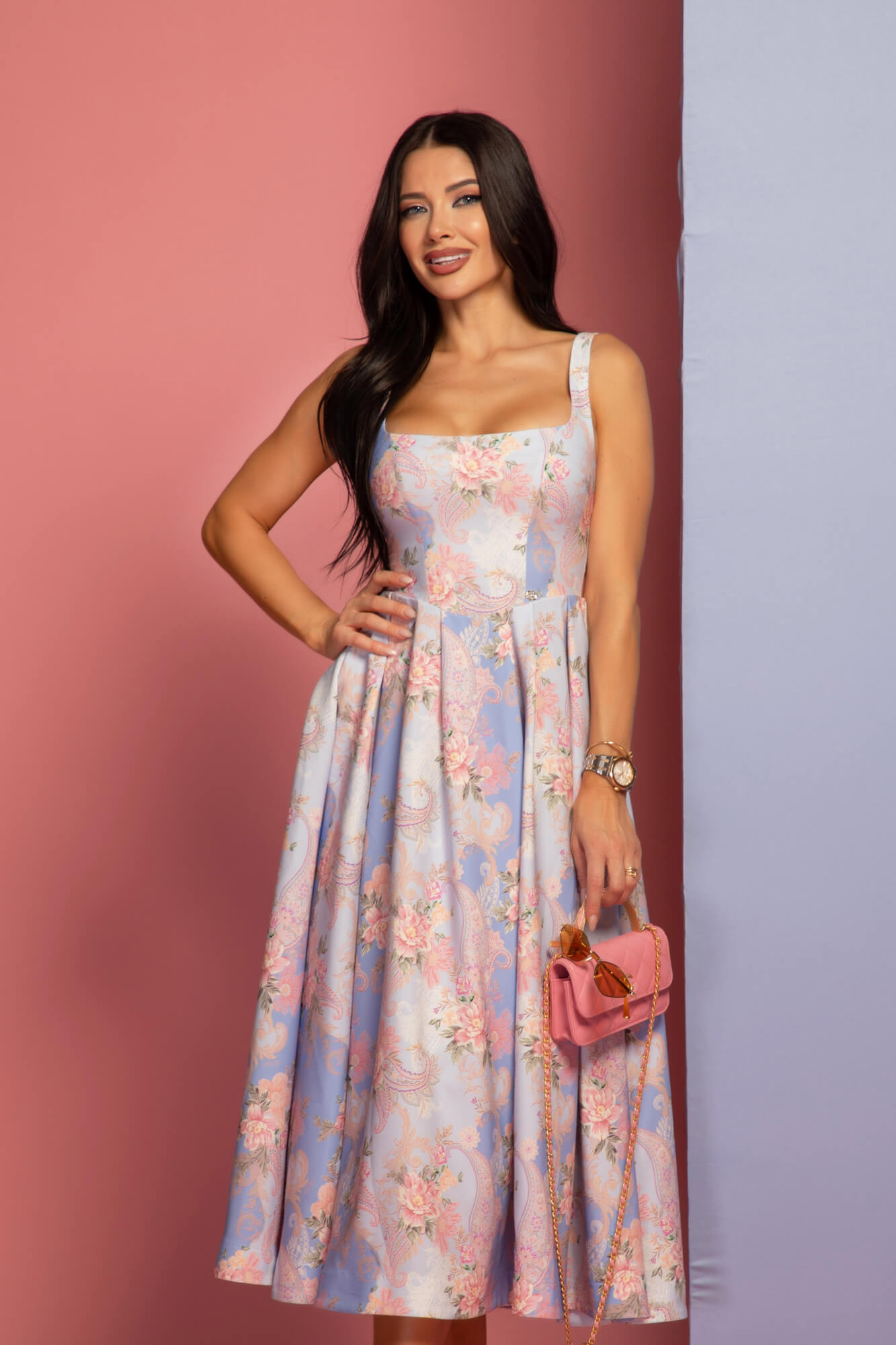 A Touch of Romance Midi Рокля - Vista Blue - Изображение 11