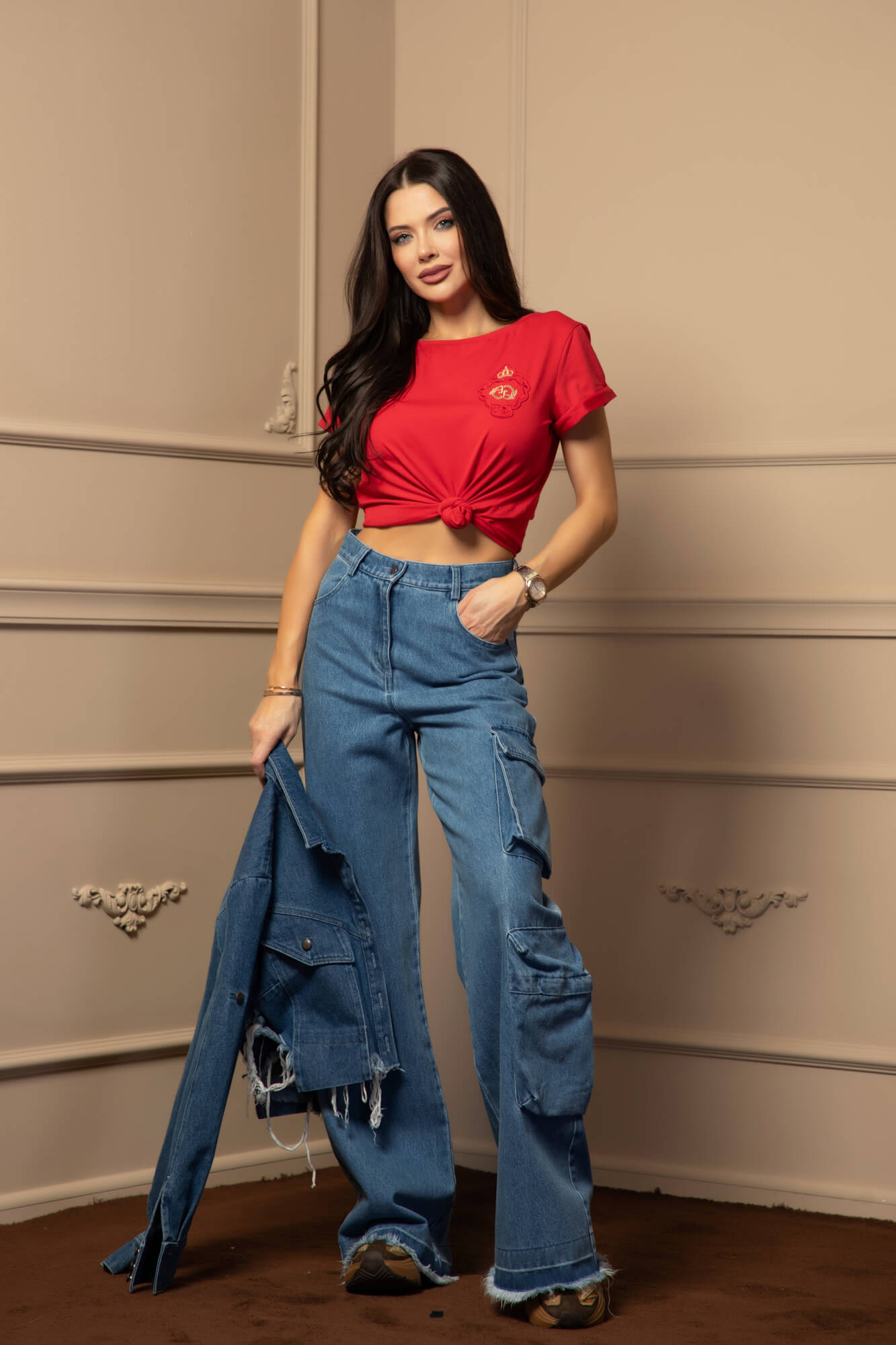 Luxury Classic T-Shirt От Памук - Red - Изображение 7