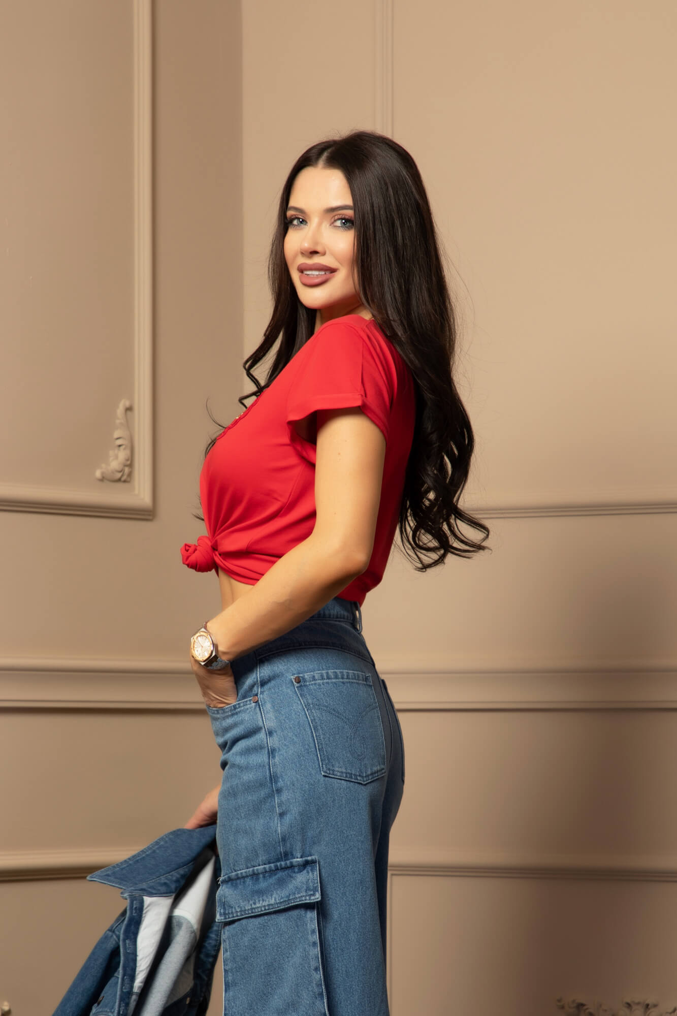 Luxury Classic T-Shirt От Памук - Red - Изображение 8