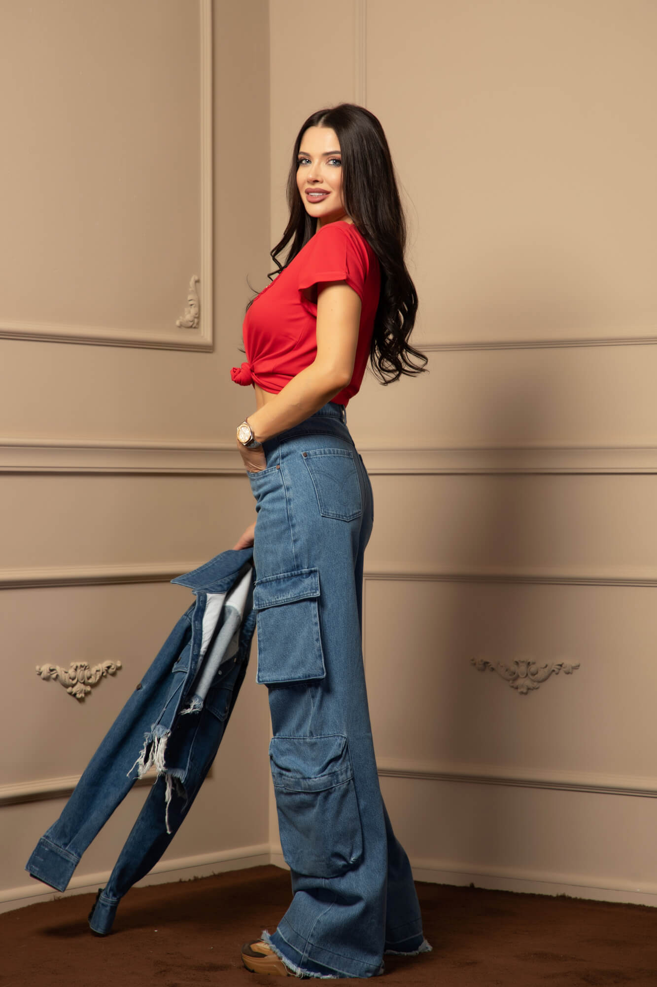 Luxury Classic T-Shirt От Памук - Red - Изображение 9