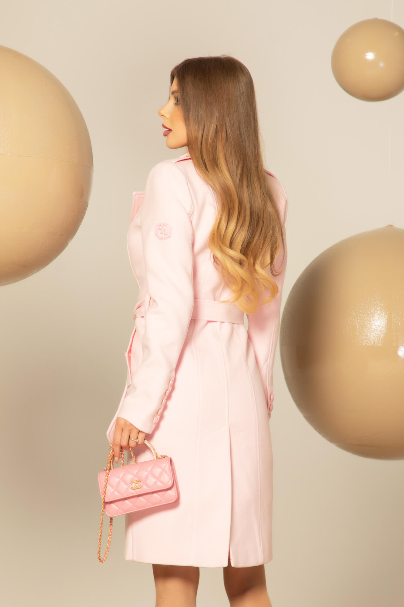 Cashmere Cloud Палто - Pink - Изображение 20