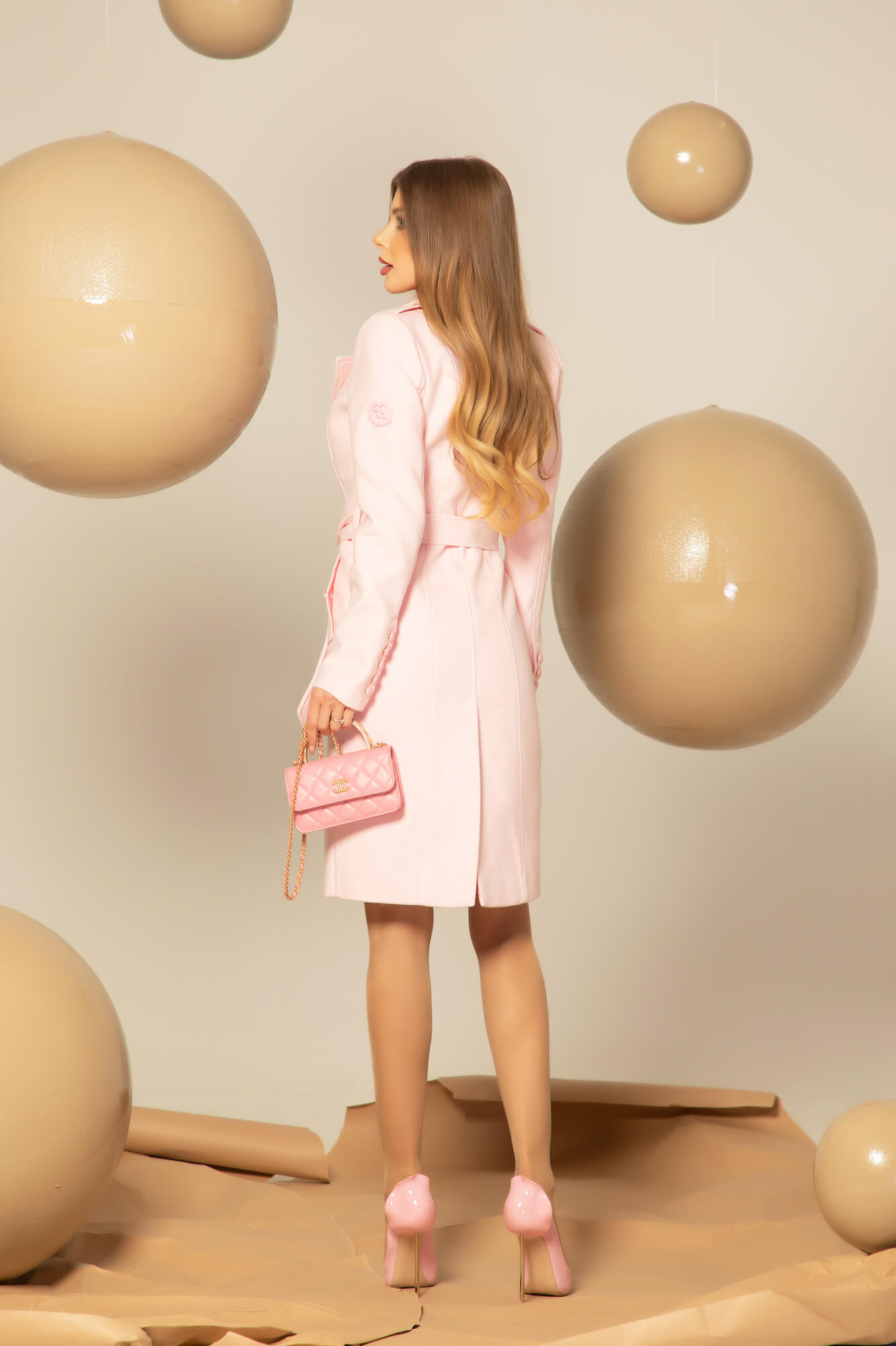 Cashmere Cloud Палто - Pink - Изображение 29