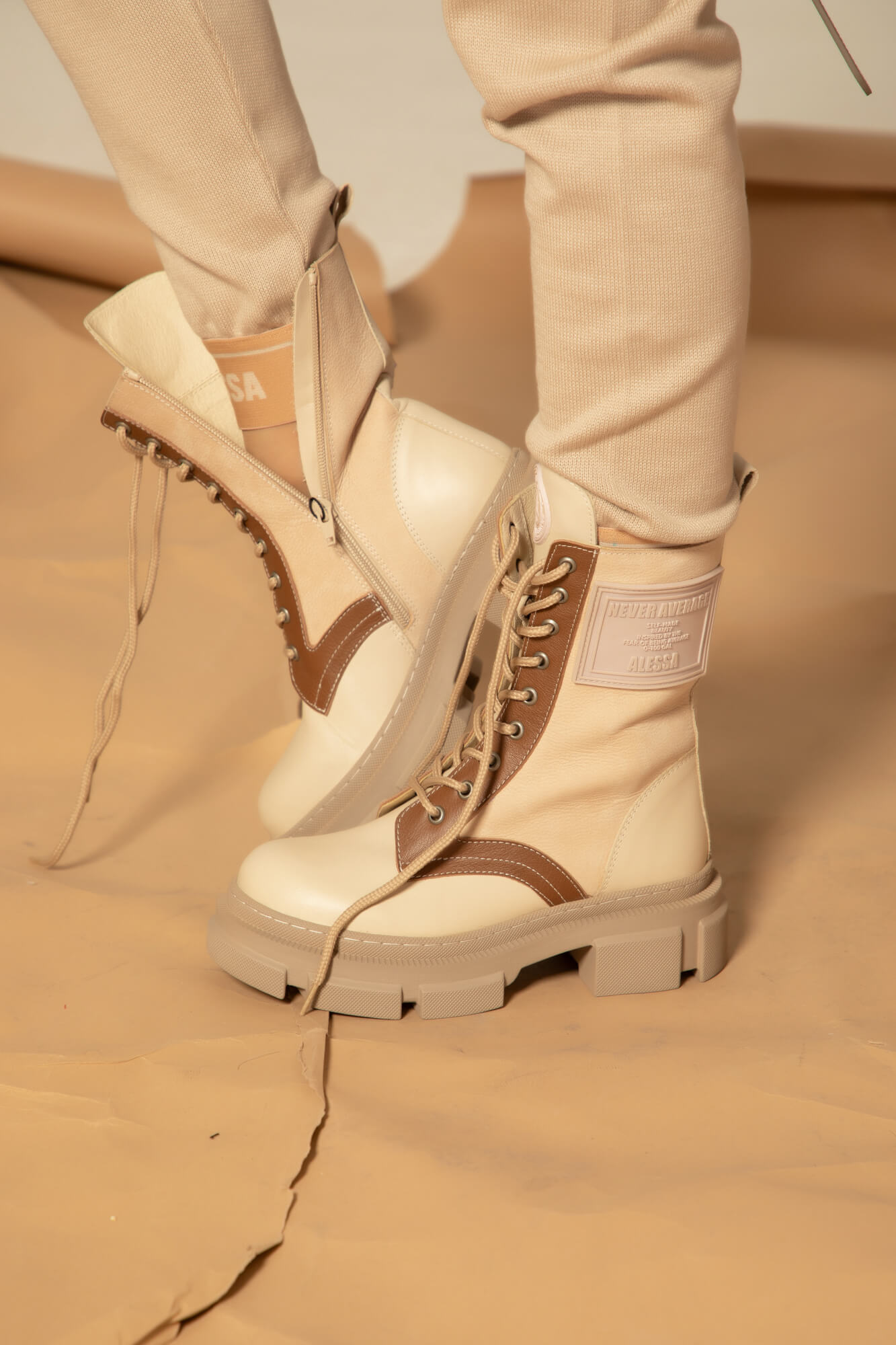 Never Average Кубинки - Light Beige - Изображение 6