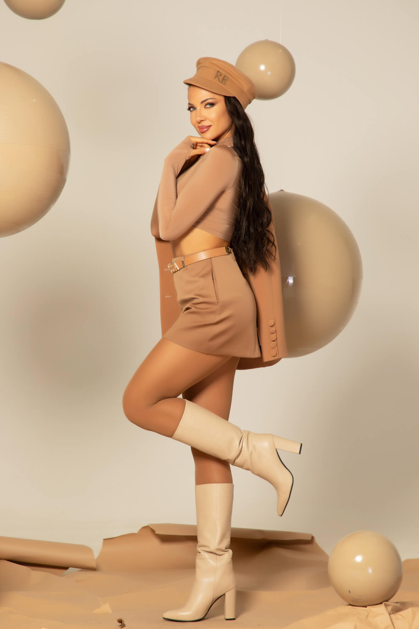 Viral Look Къса Блуза - Mocha - Изображение 28
