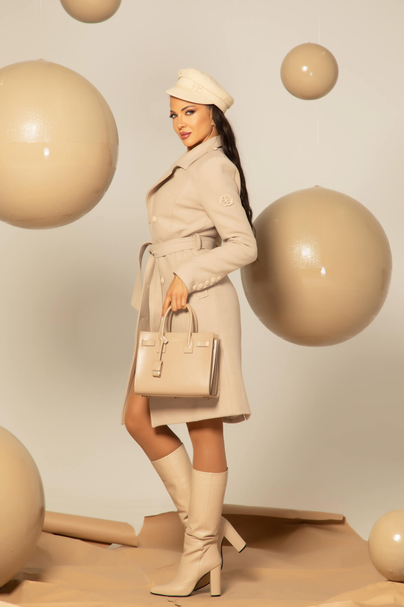 Cashmere Cloud Палто - Taupe - Изображение 67