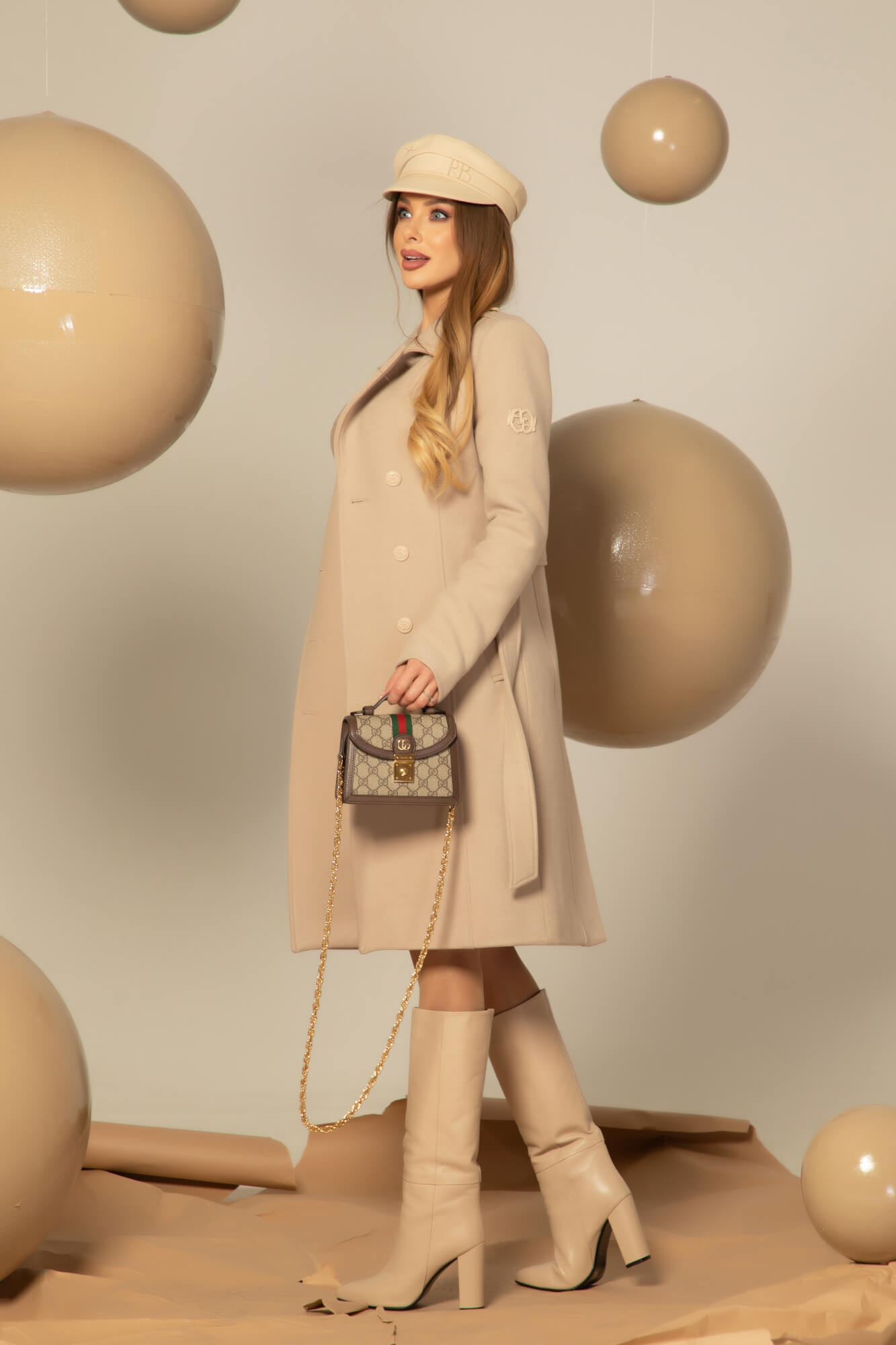 Cashmere Cloud Палто - Taupe - Изображение 61