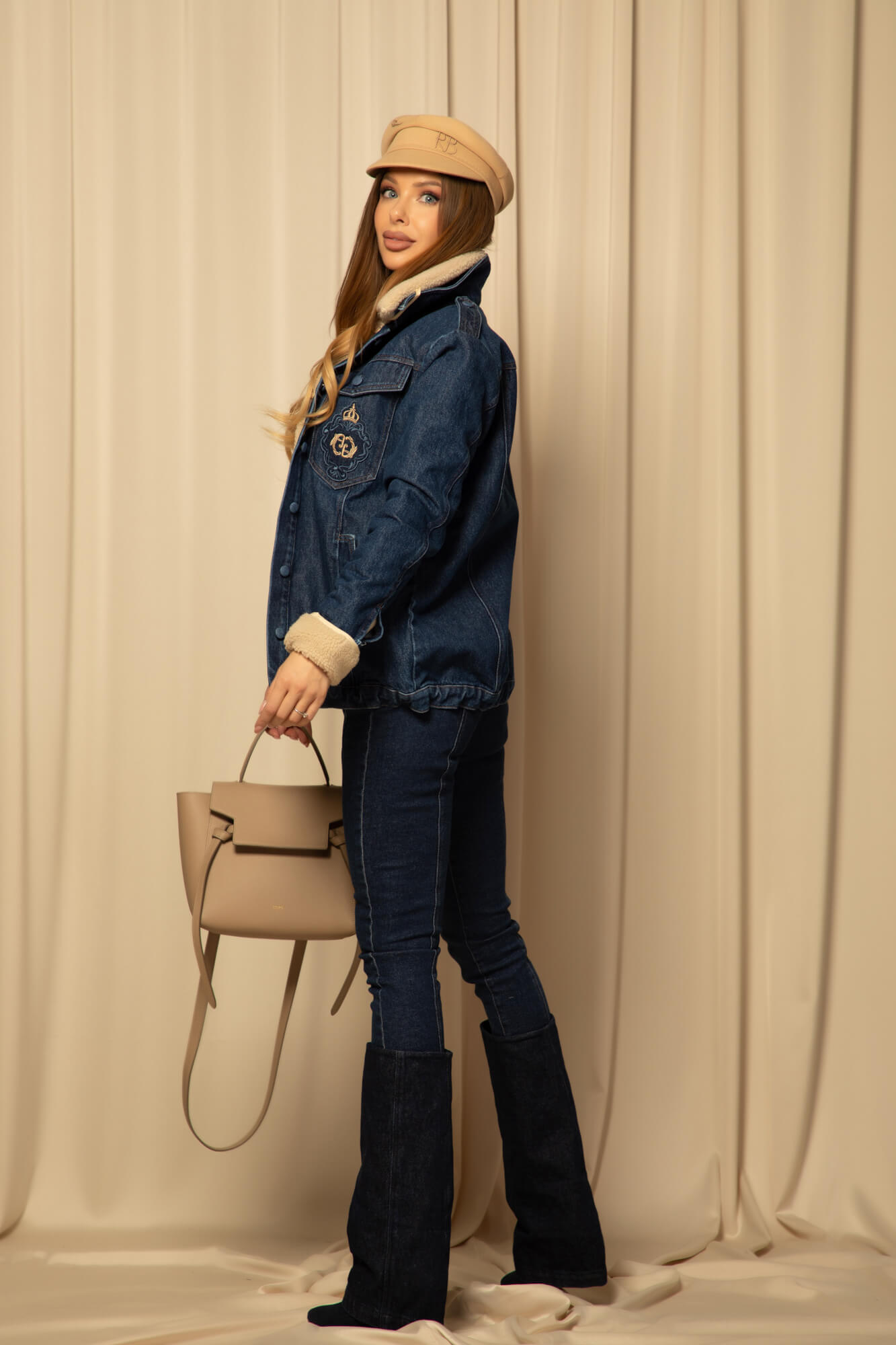 Luxury Classic яке с подвижен топъл хастар - Dark Blue - Изображение 23