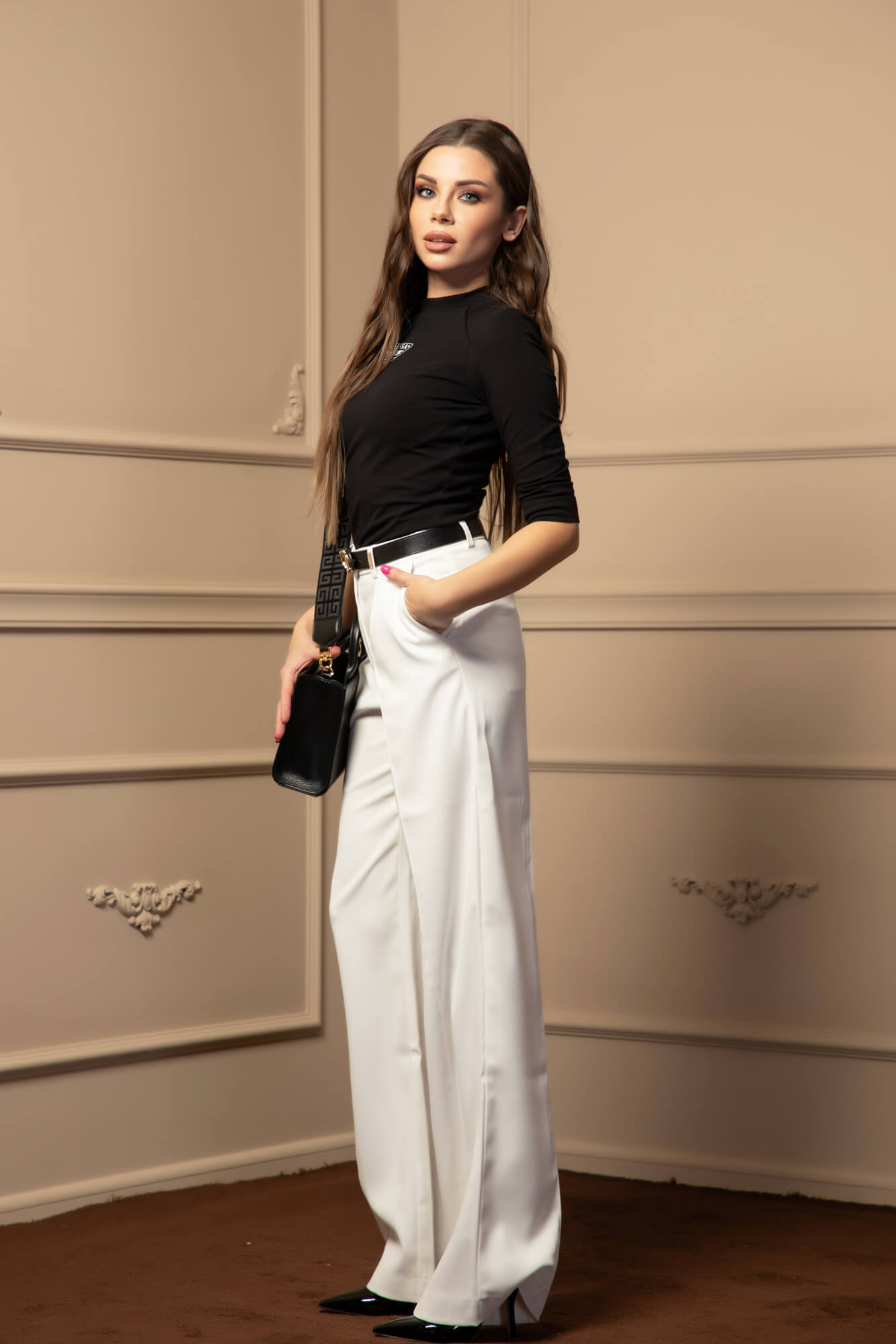 Comfy Style Блуза С 3/4 Ръкав - Black - Изображение 15
