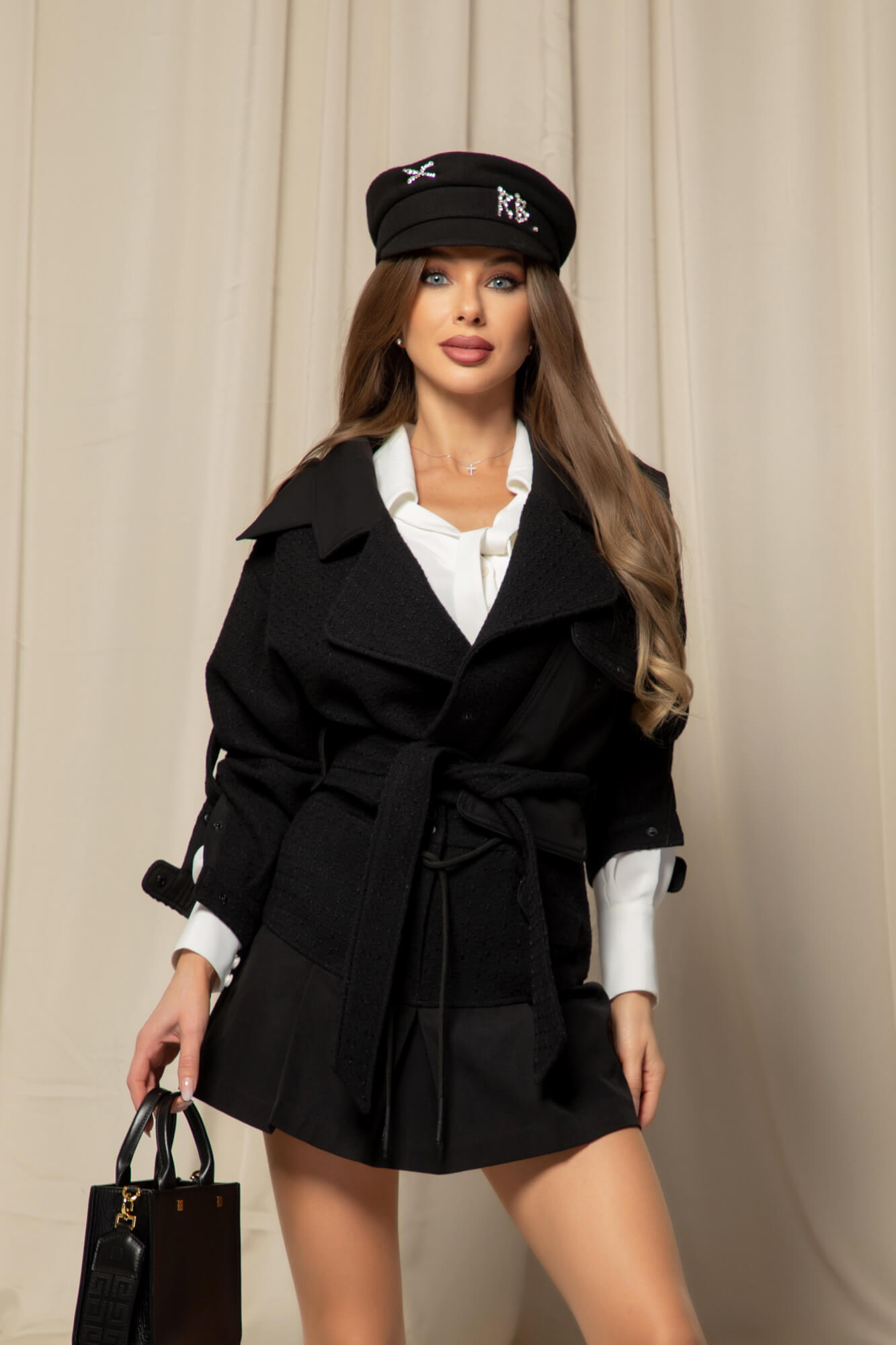 Fashion Move Къс Тренч - Black - Изображение 26