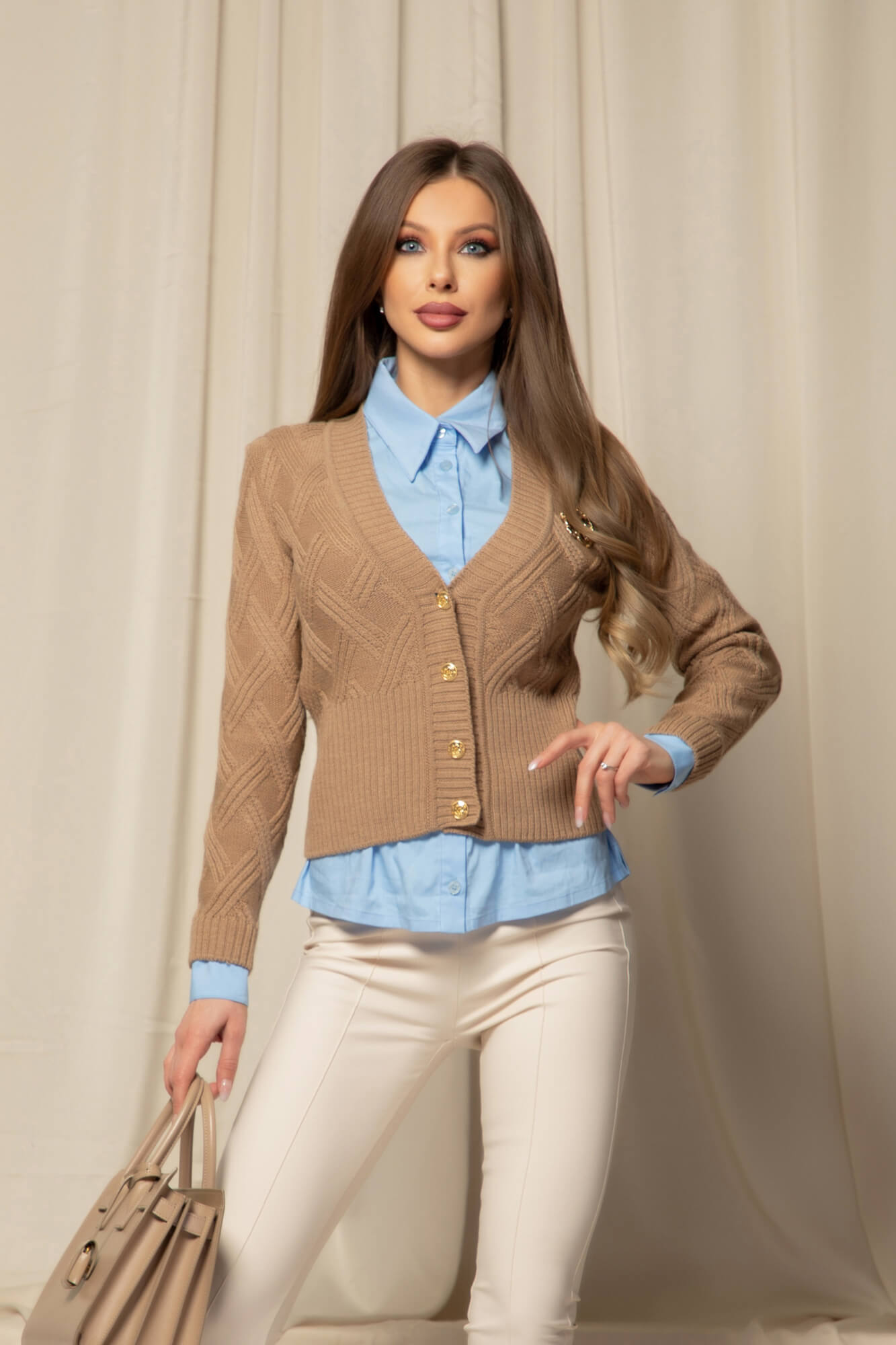 Wool & Wonder Жилетка От Вълна - Mocha - Изображение 14