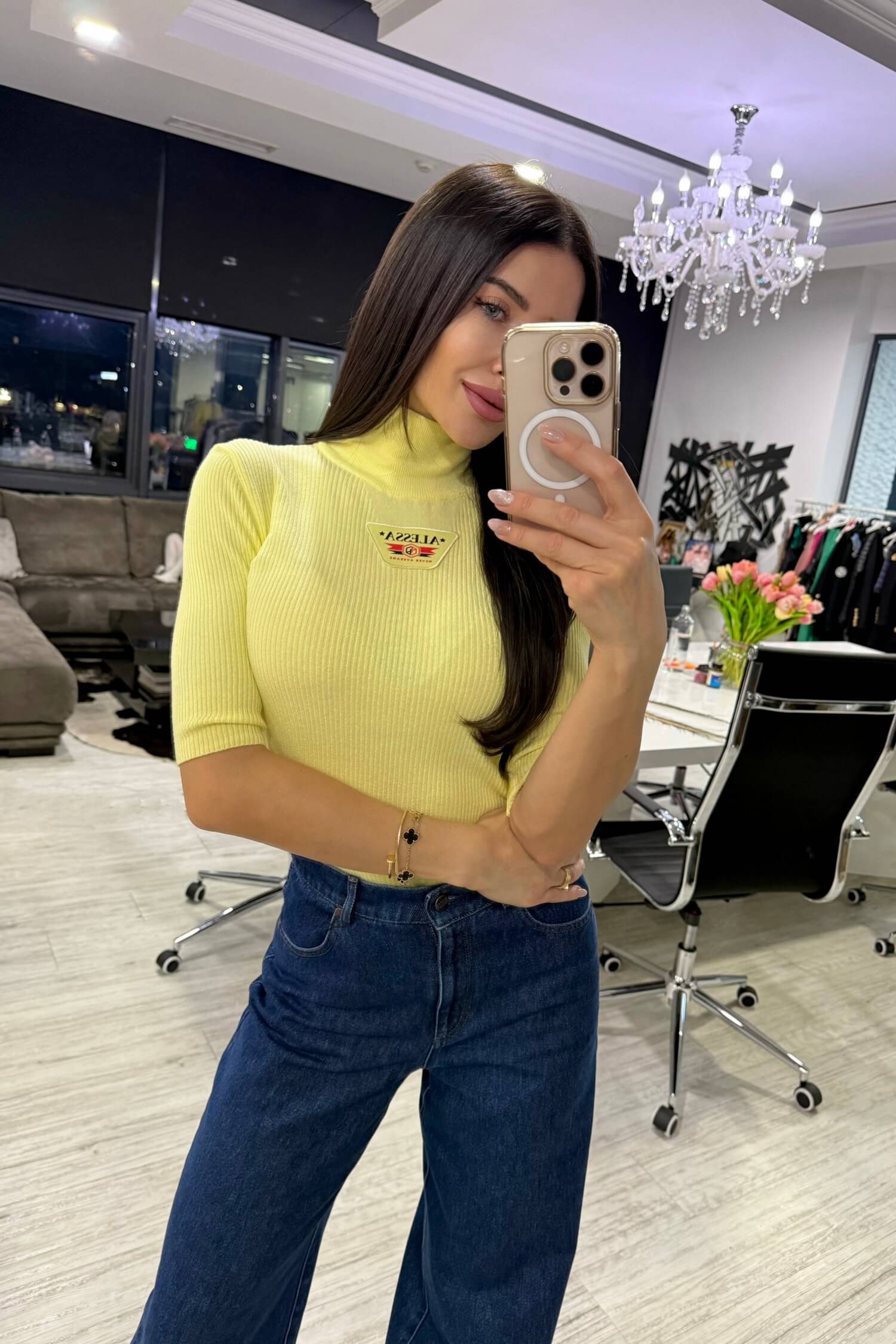 Colorful Miracle Блуза-Поло От Плетиво - Yellow - Изображение 6