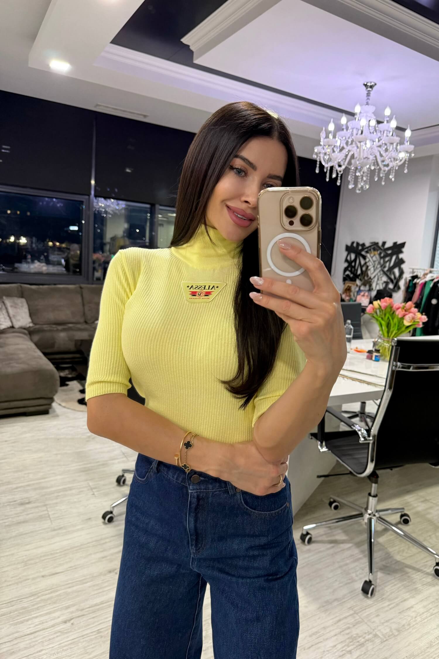 Colorful Miracle Блуза-Поло От Плетиво - Yellow - Изображение 8