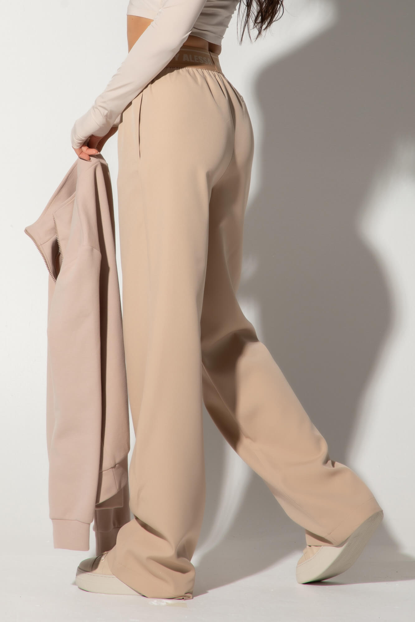 Active Chic Спортен Панталон - Soft Beige - Изображение 13