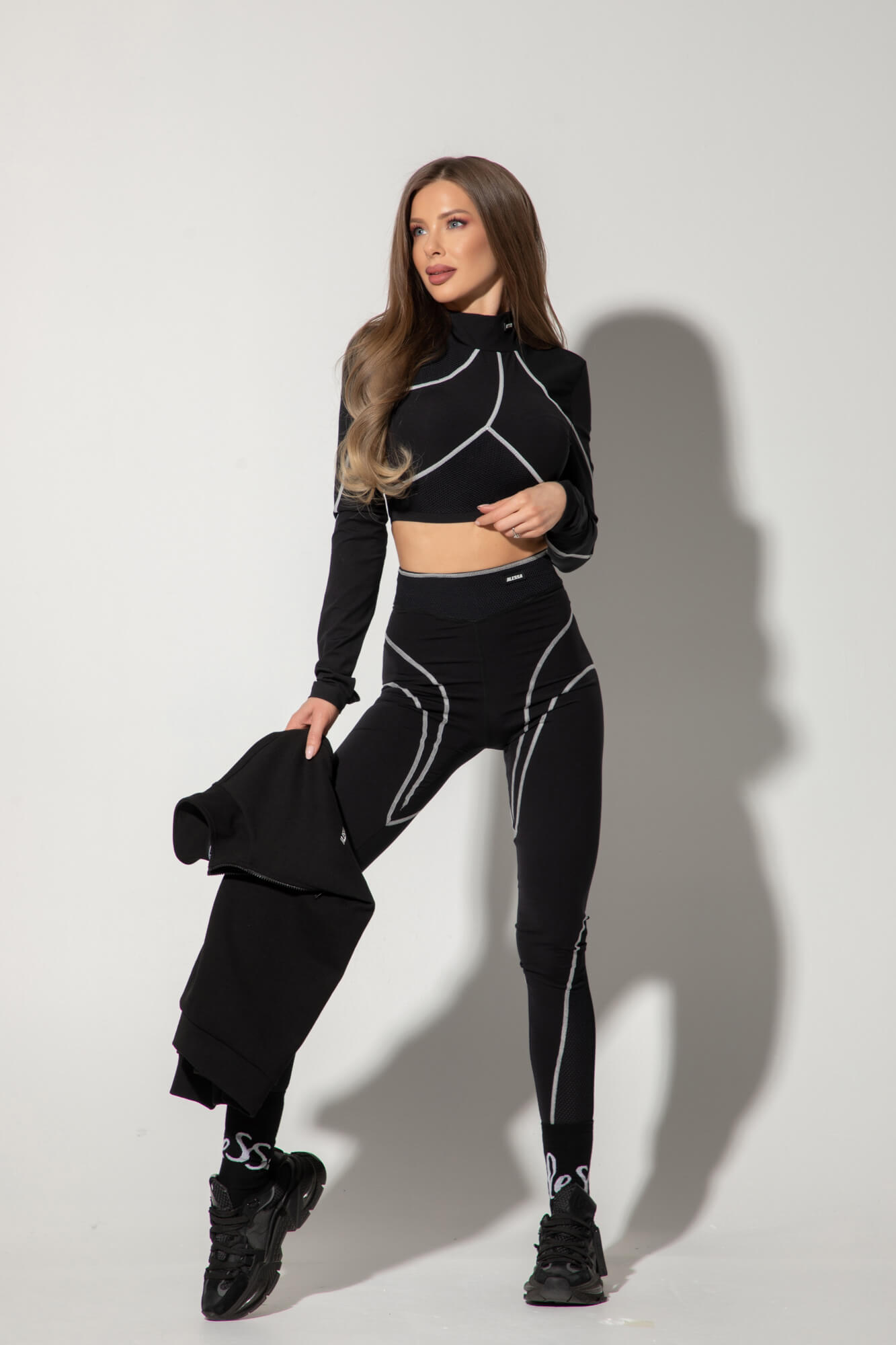 Prime Active Дълъг Клин - Black/White - Изображение 25