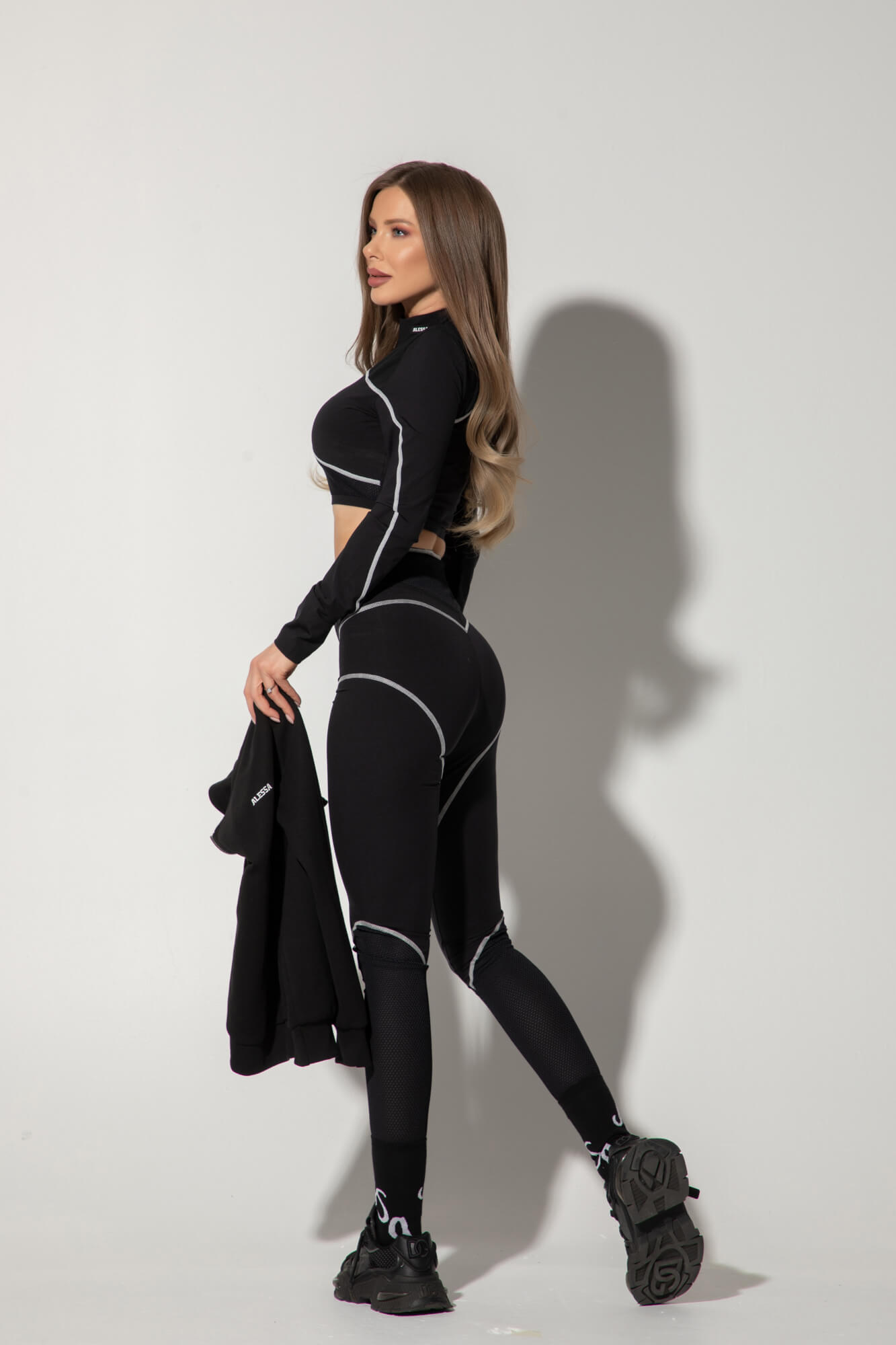 Prime Active Дълъг Клин - Black/White - Изображение 24