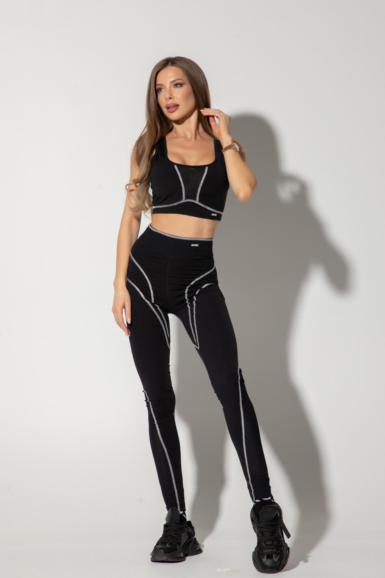 Prime Active Дълъг Клин - Black/White - Изображение 19