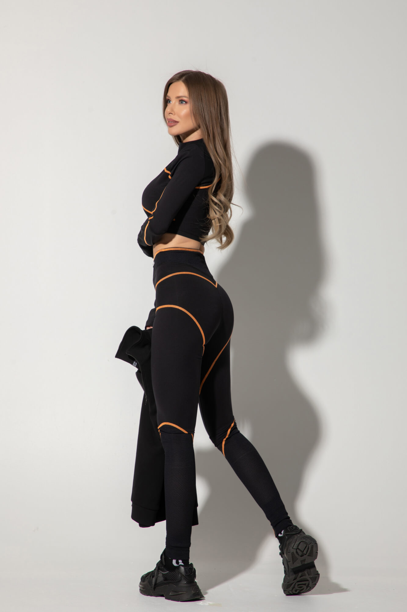 Prime Active Дълъг Клин - Black/Orange - Изображение 17