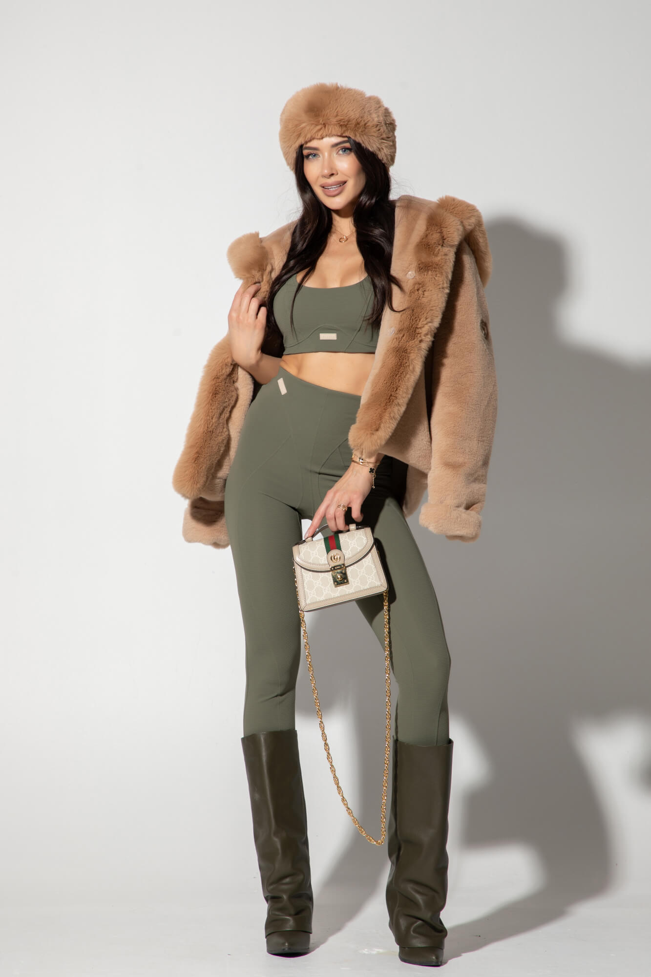 Winter Bunny Палтенце От Еко Косъм - Mocha - Изображение 13
