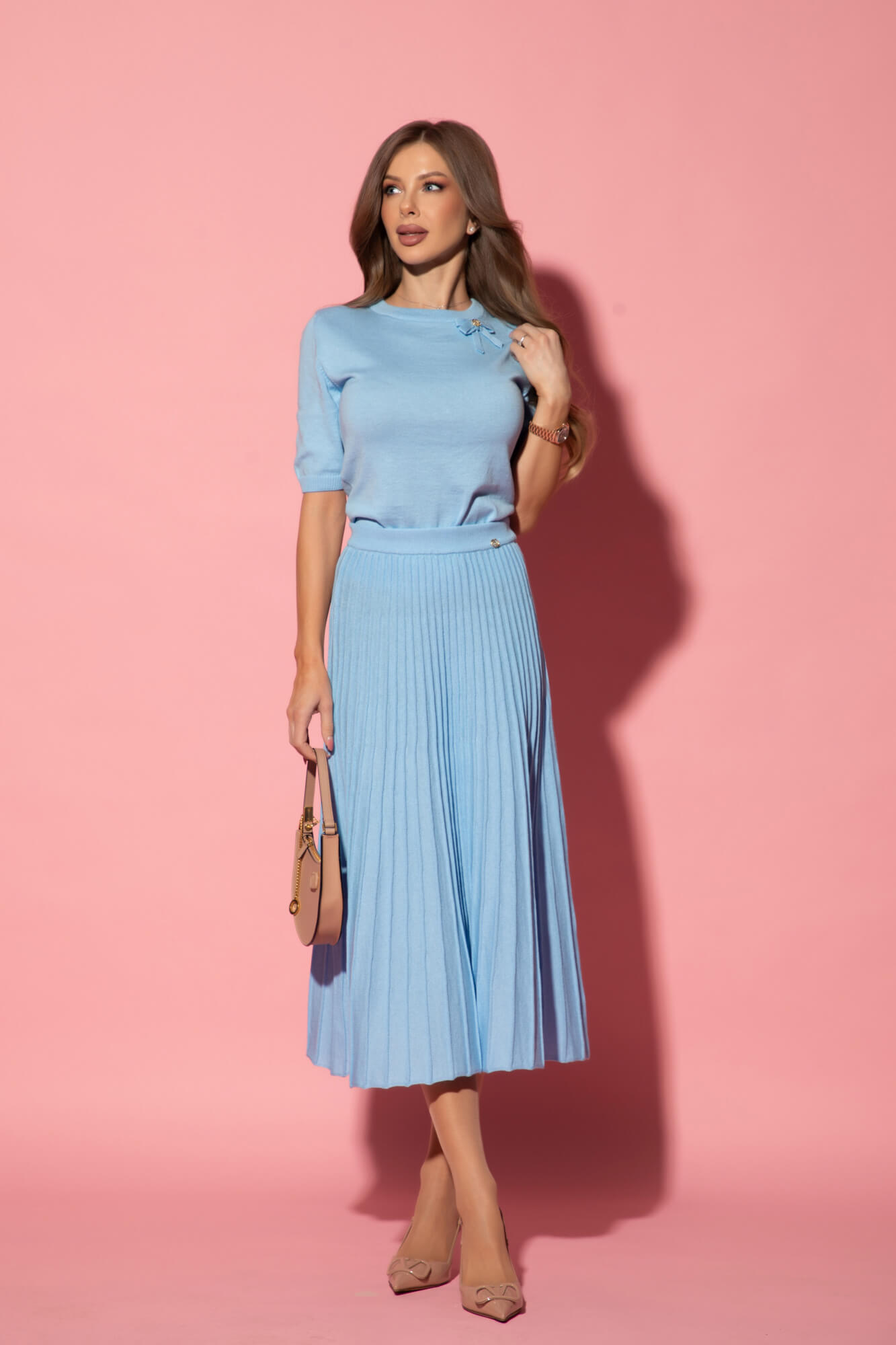 Dream Ribbon Midi Пола - Blue - Изображение 12