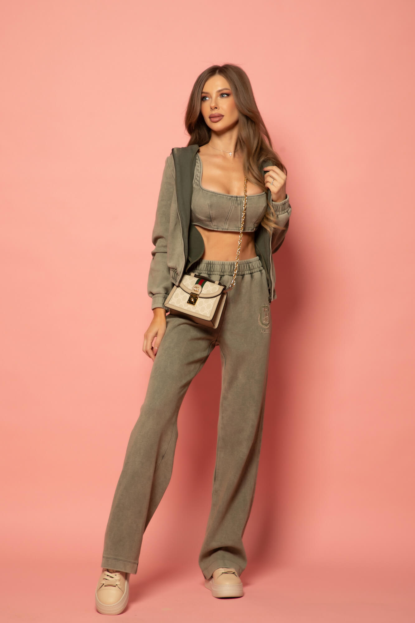 Aged Luxe Спортно Горнище - Military - Изображение 24