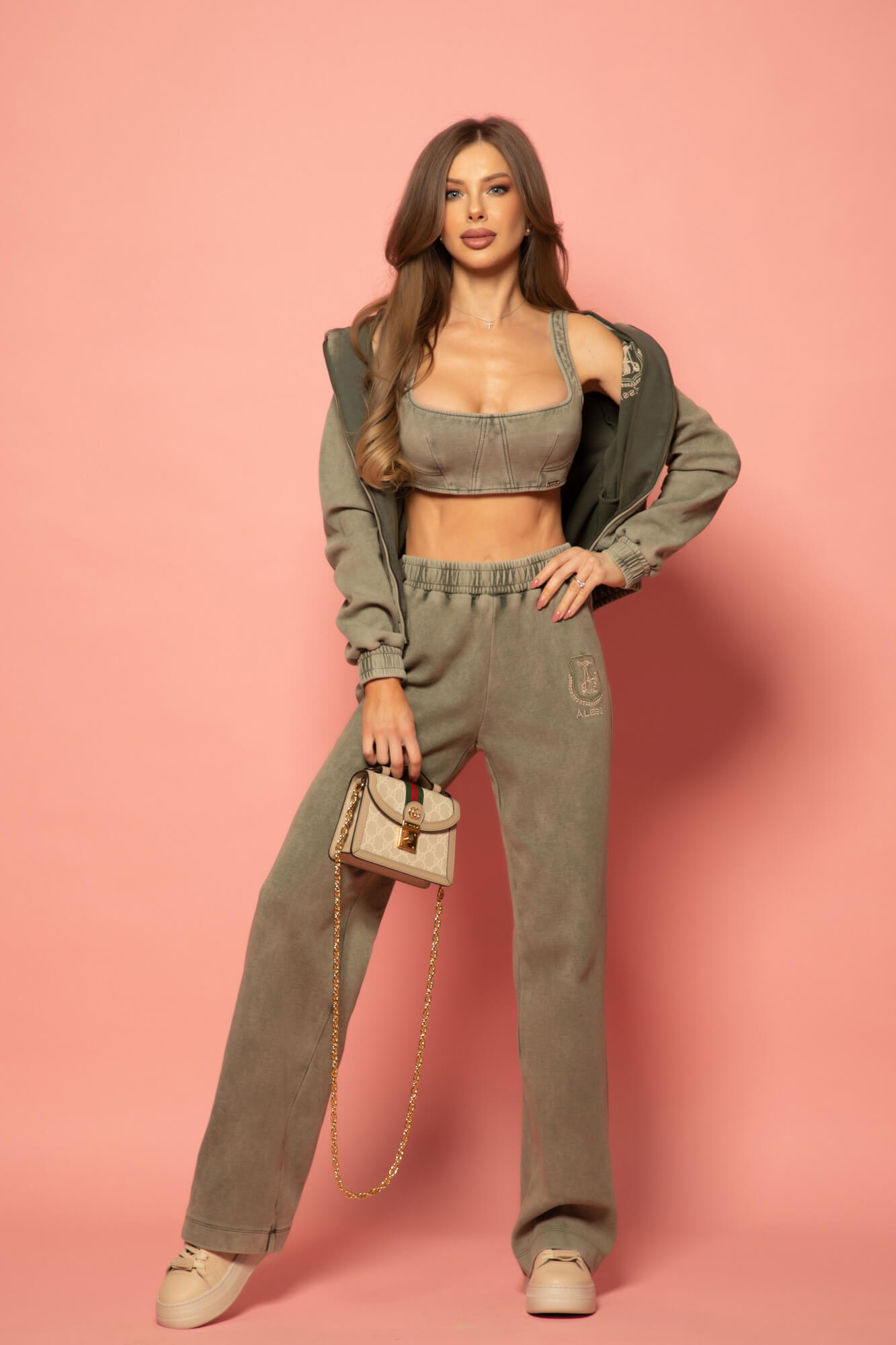 Aged Luxe Спортно Горнище - Military - Изображение 34