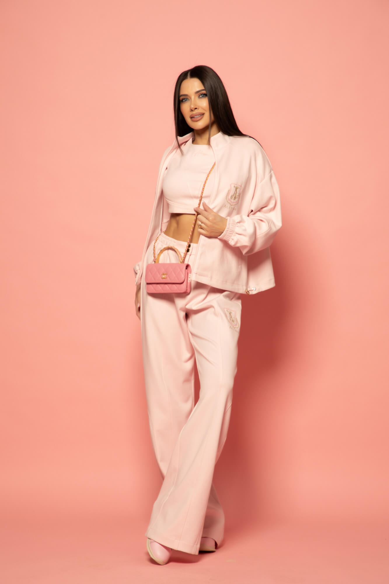Daily Luxe Къса Спортна Блуза - Pink - Изображение 26