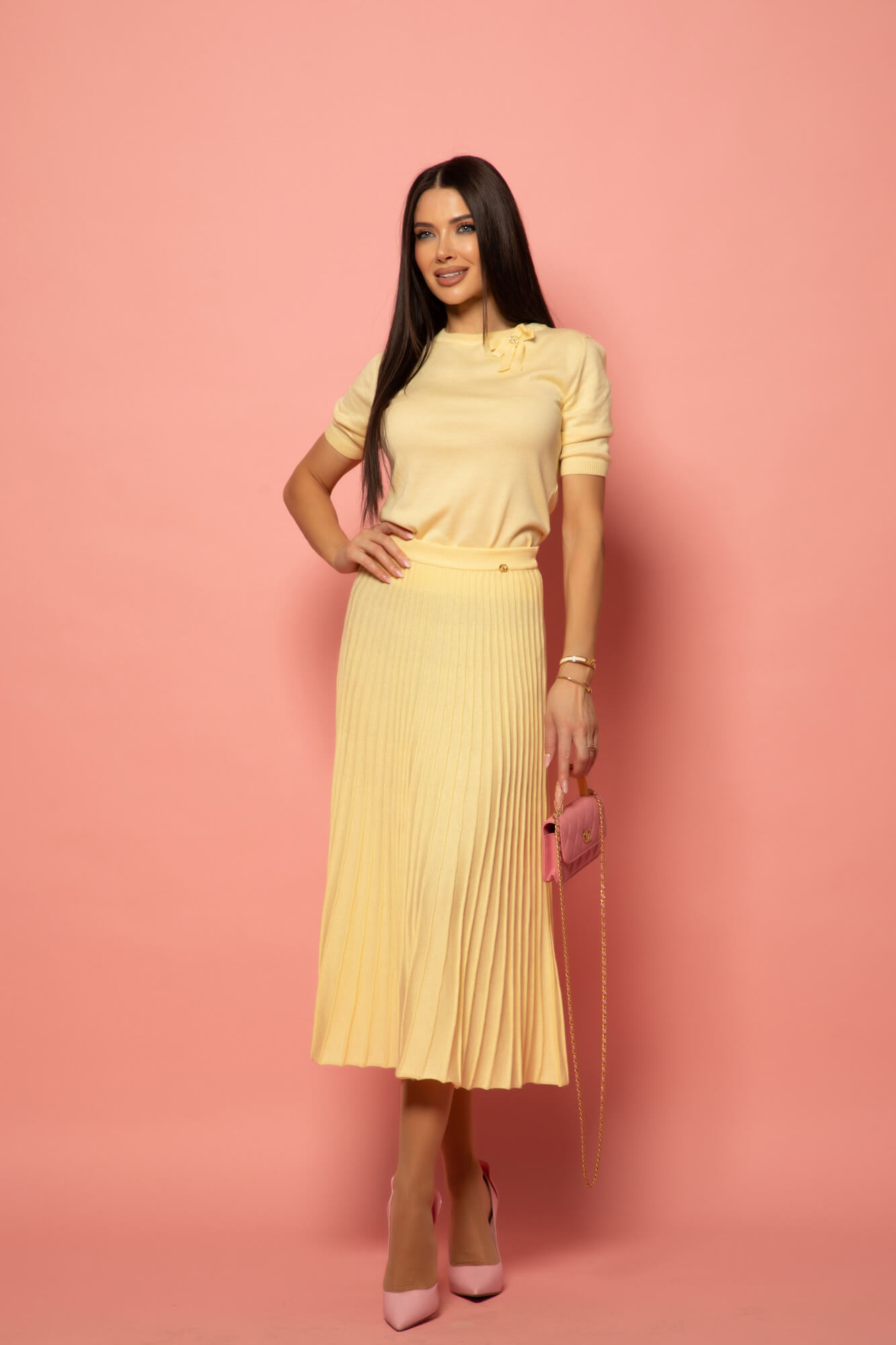 Dream Ribbon Midi Пола - Yellow - Изображение 12
