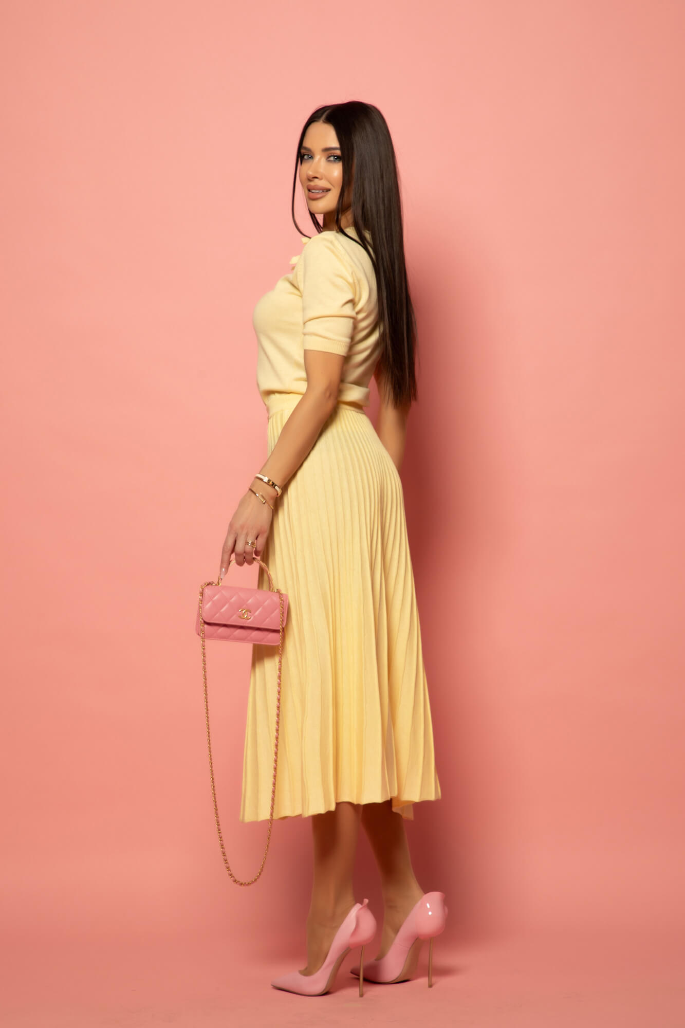 Dream Ribbon Midi Пола - Yellow - Изображение 15