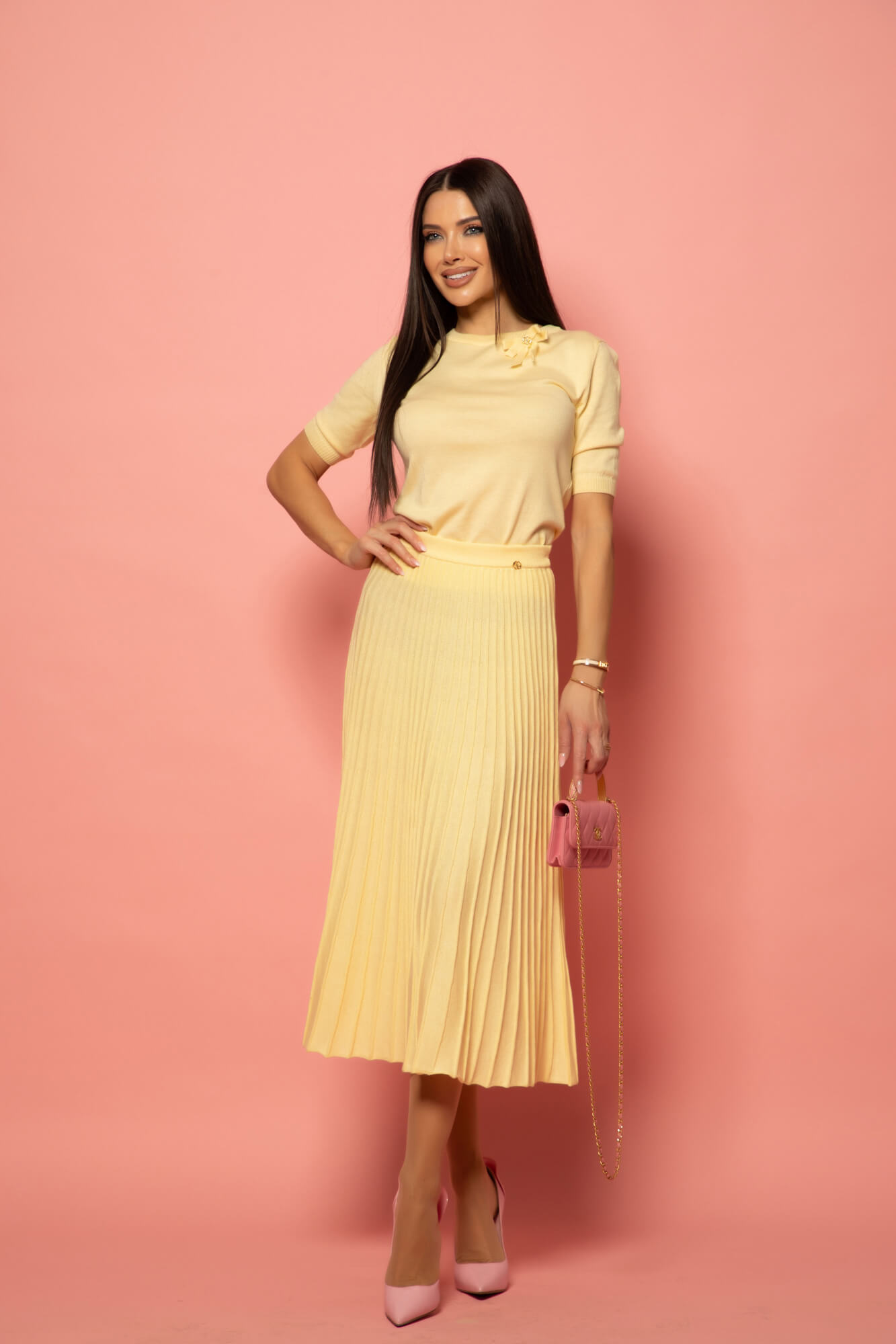Dream Ribbon Блузка - Yellow - Изображение 10