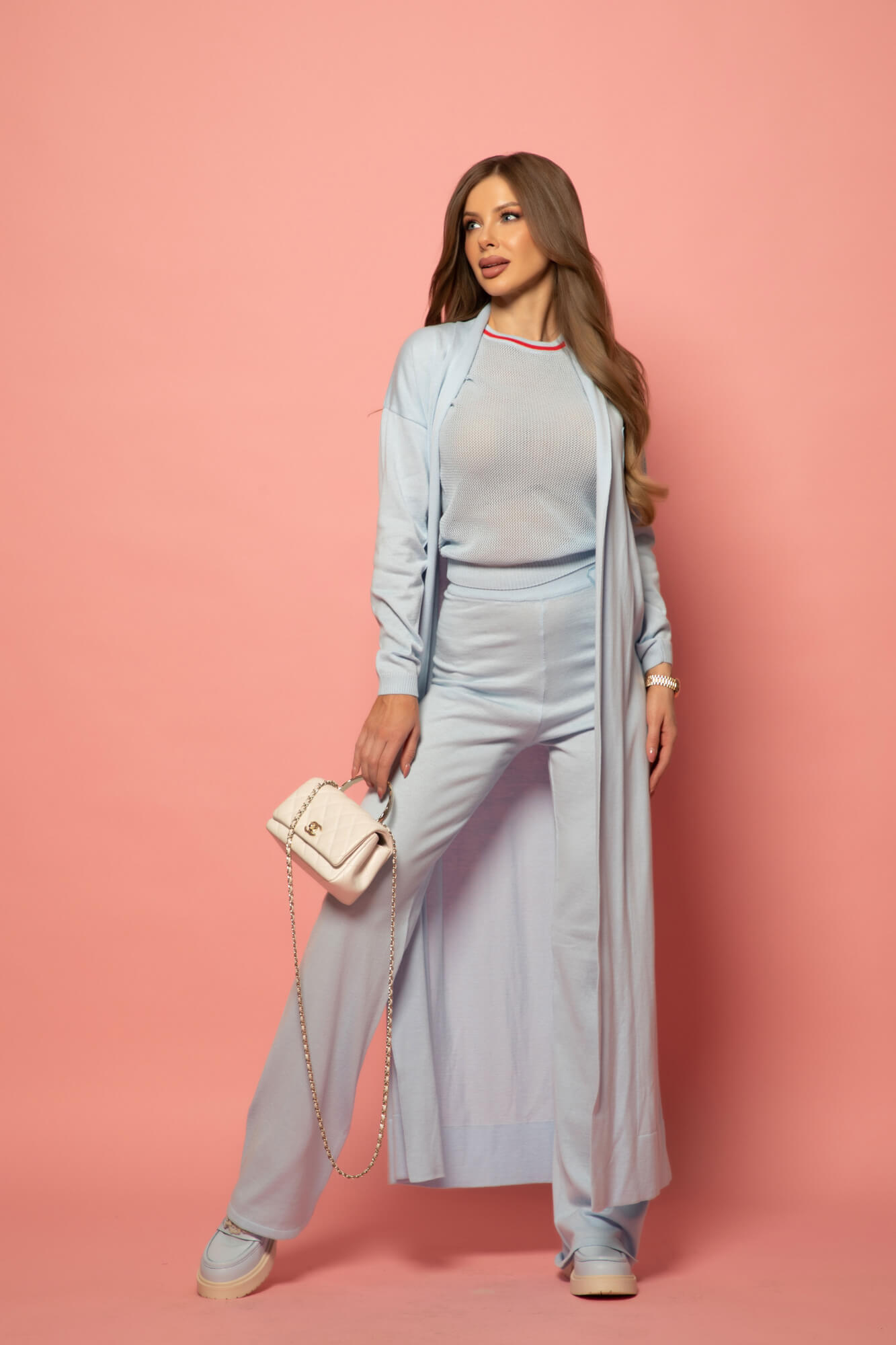 Pastel muse Дълъг Панталон - Light Blue - Изображение 17