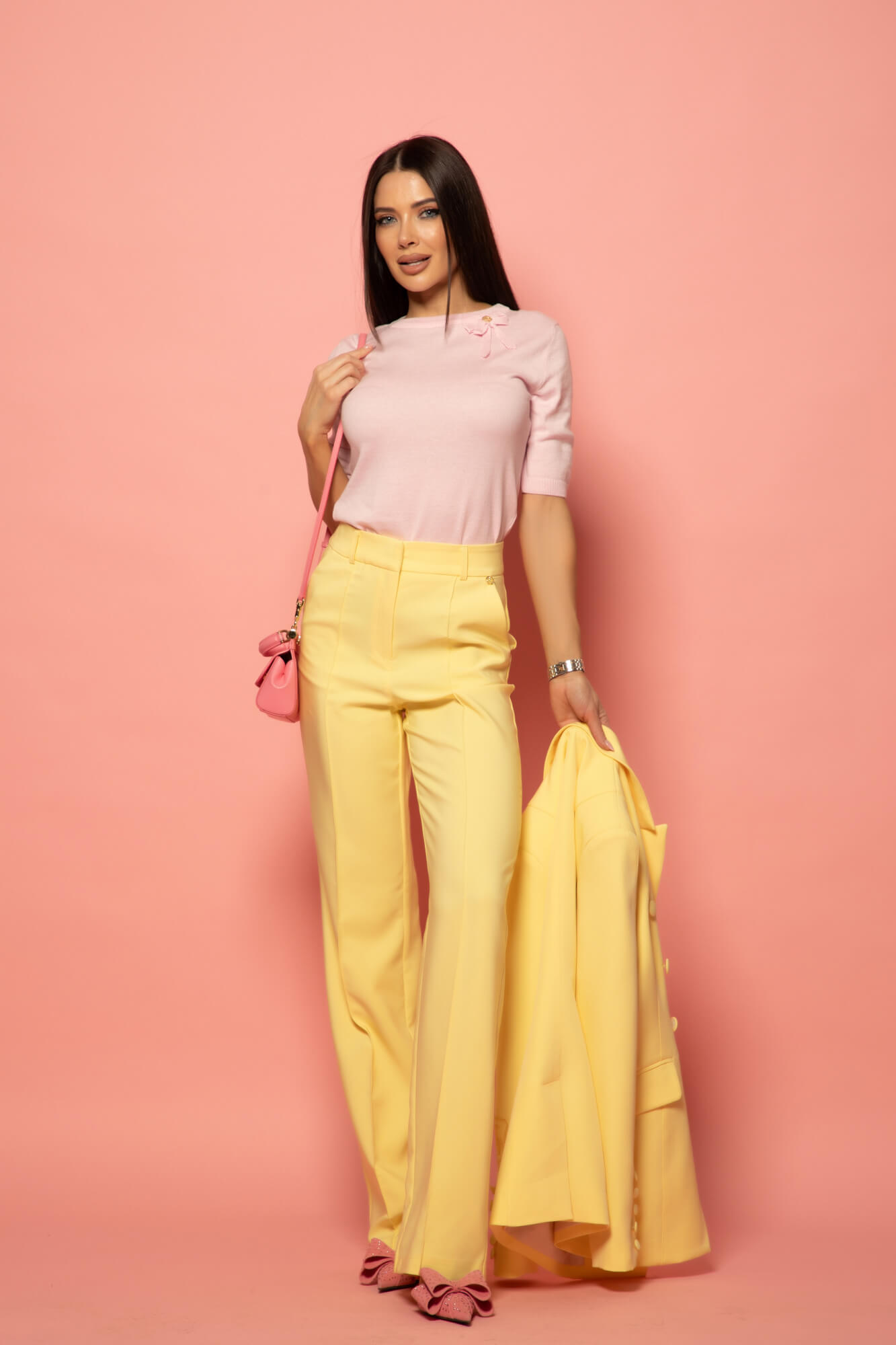 Dream Ribbon Блузка - Light Pink - Изображение 18