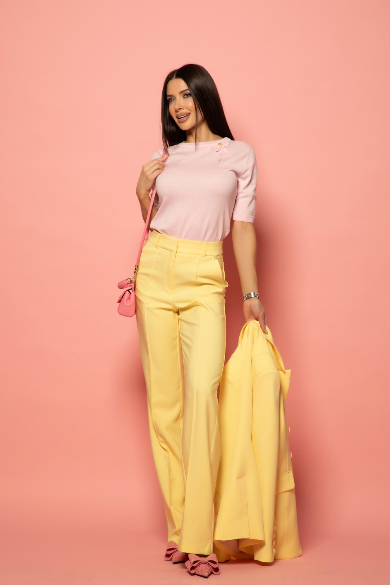 Dream Ribbon Блузка - Light Pink - Изображение 20