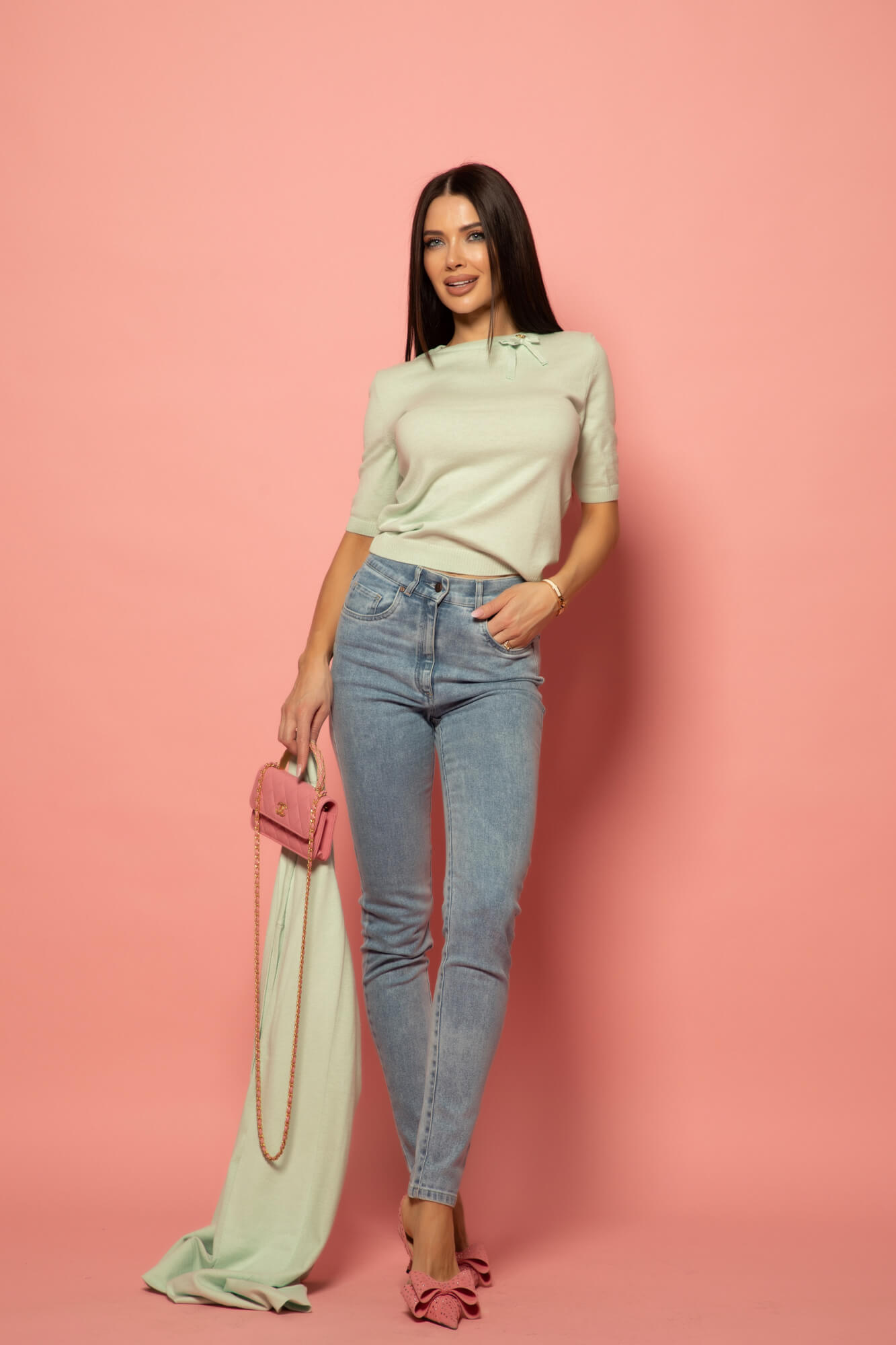 Dream Ribbon Блузка - Mint - Изображение 16