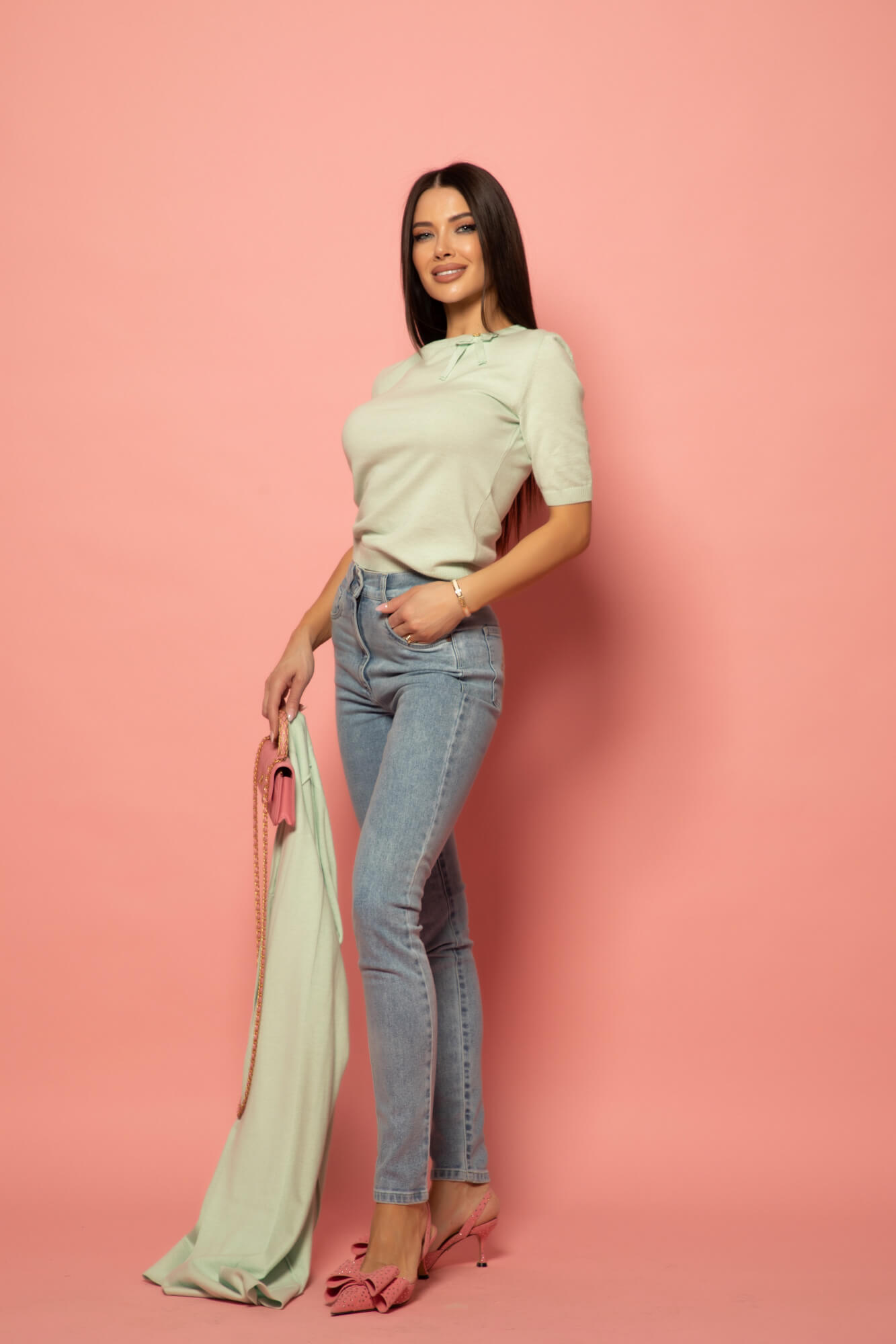 Dream Ribbon Блузка - Mint - Изображение 18
