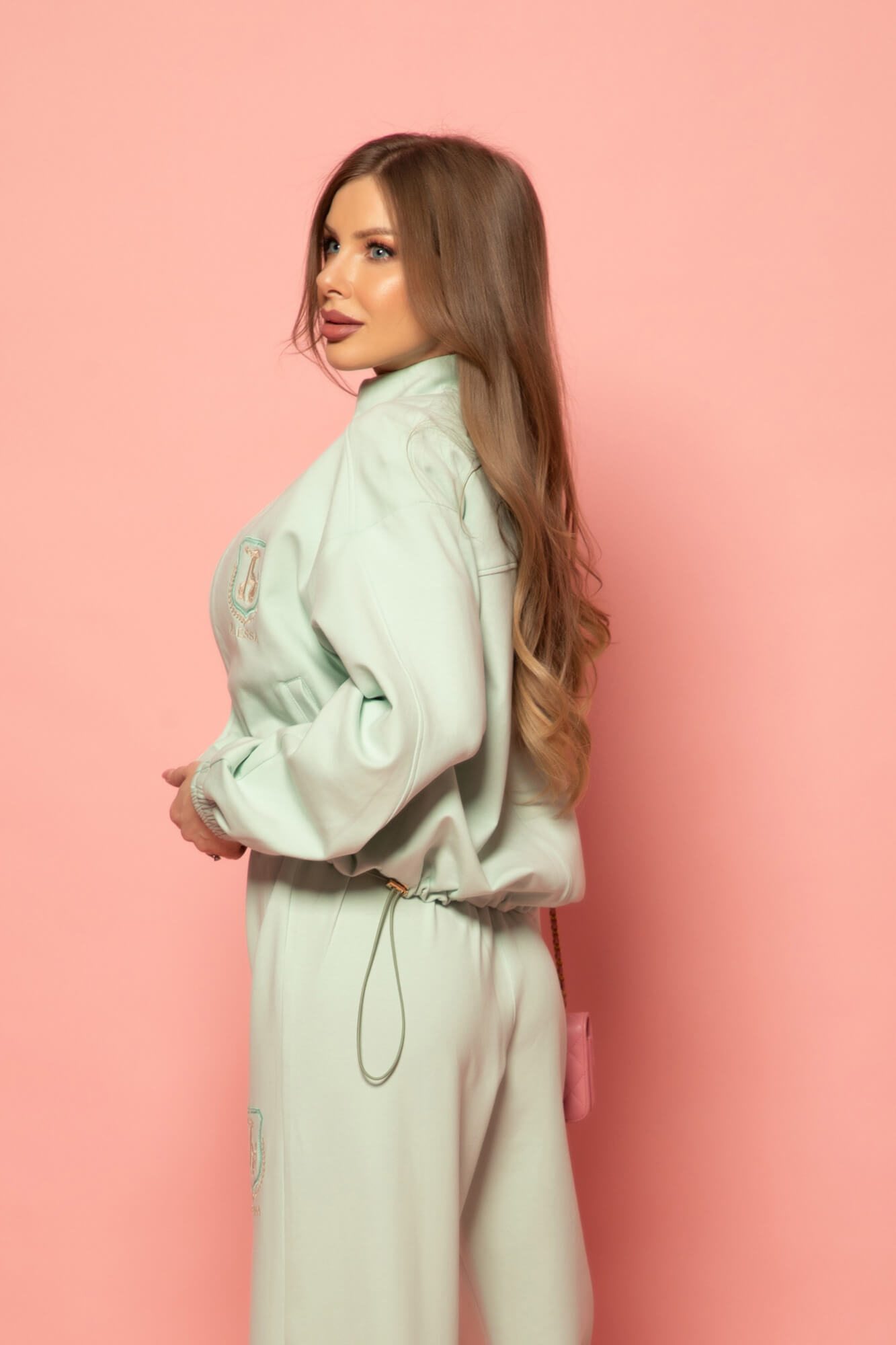 Daily Luxe Спортно Горнище - Mint - Изображение 17