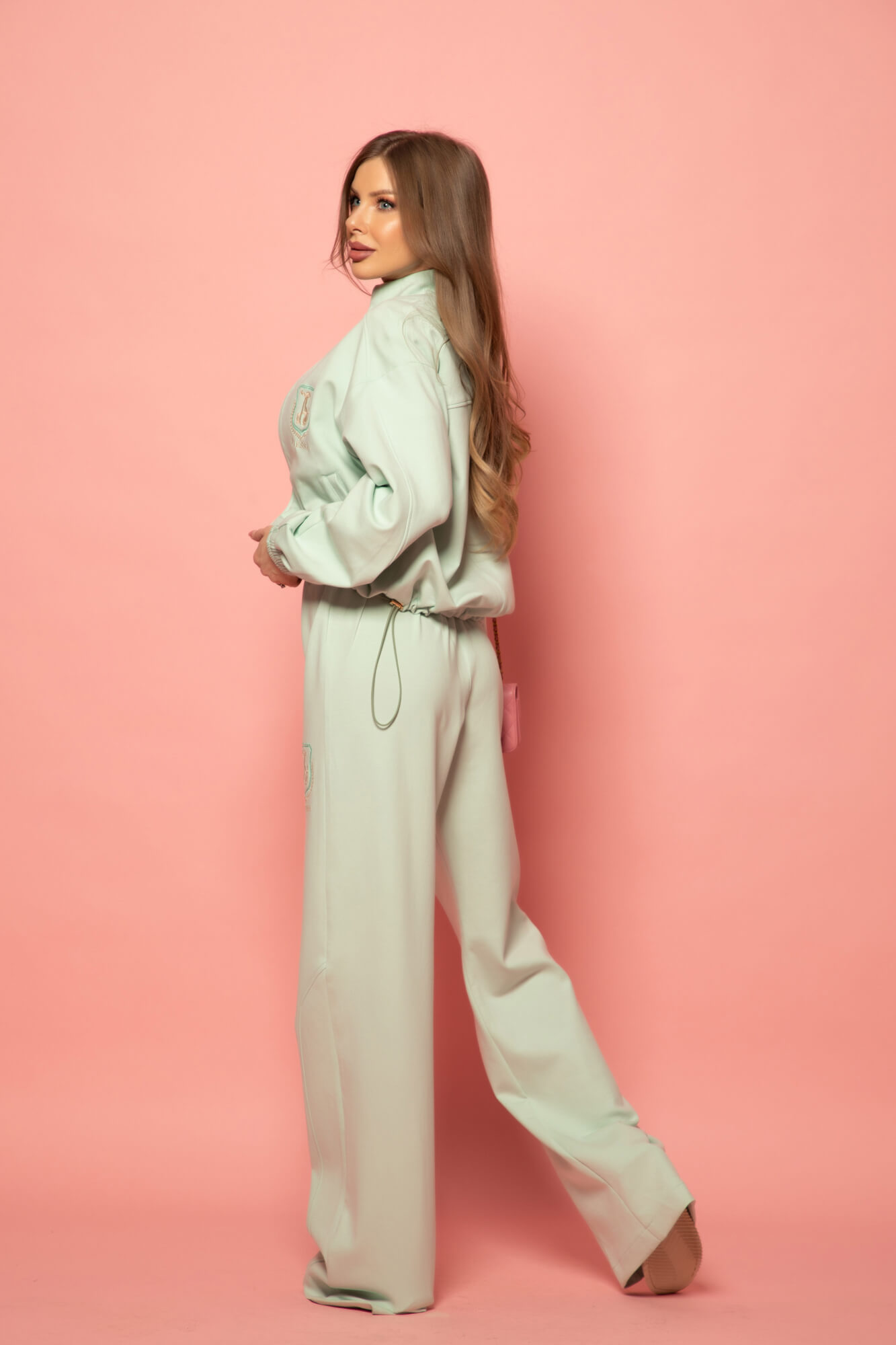Daily Luxe Спортно Горнище - Mint - Изображение 18