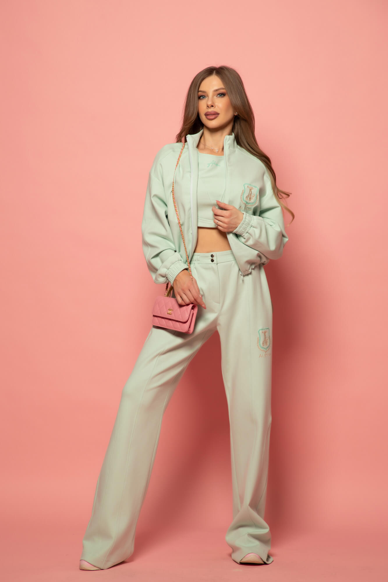 Daily Luxe Спортен Панталон - Mint - Изображение 28