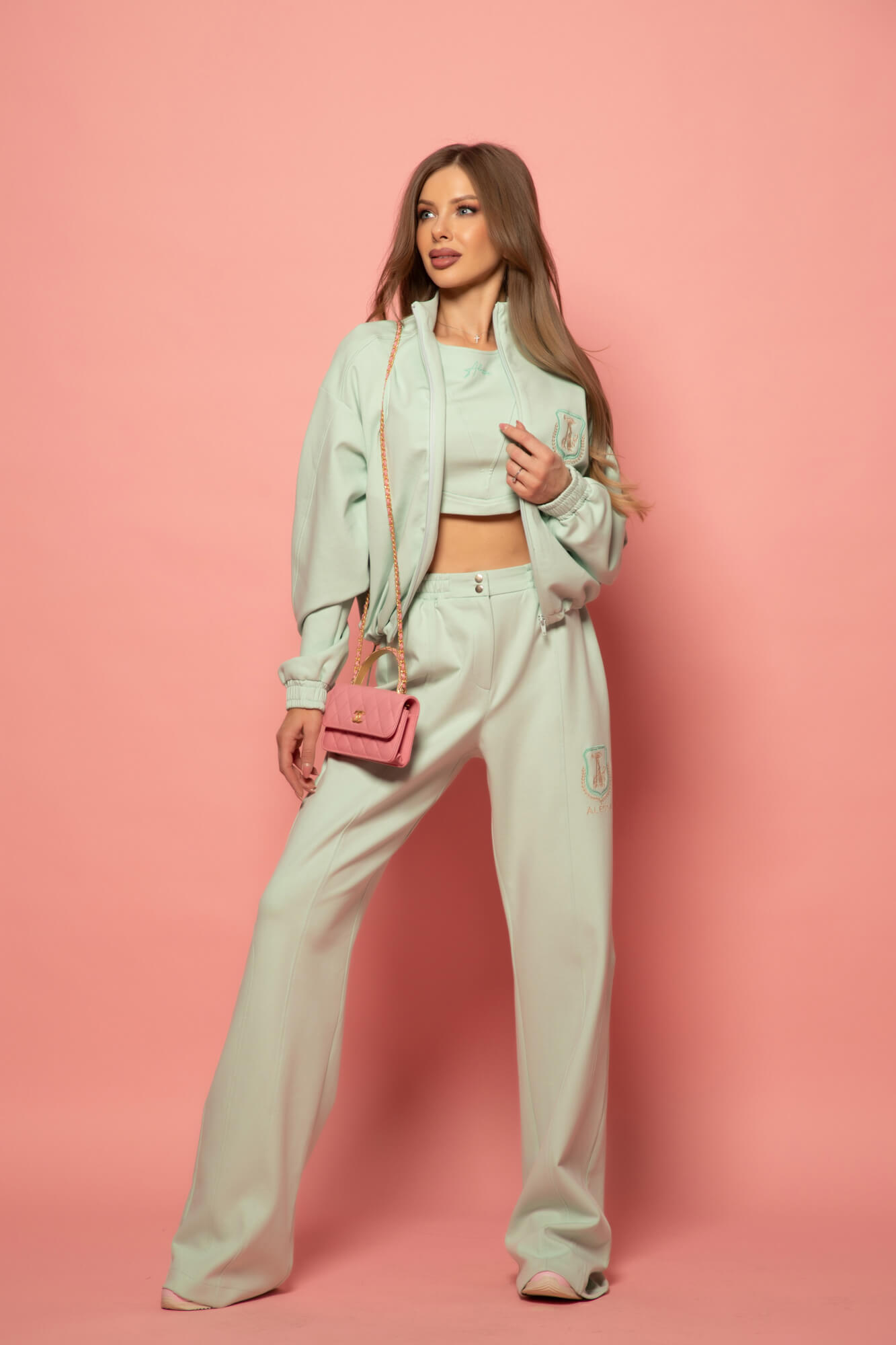 Daily Luxe Спортен Панталон - Mint - Изображение 30