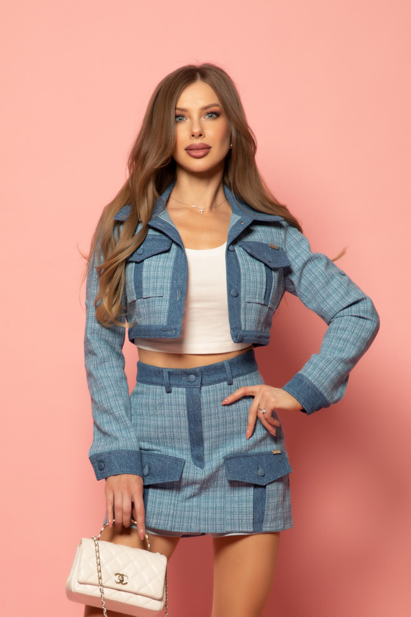 Denim Elegance Късо Яке - Изображение 18