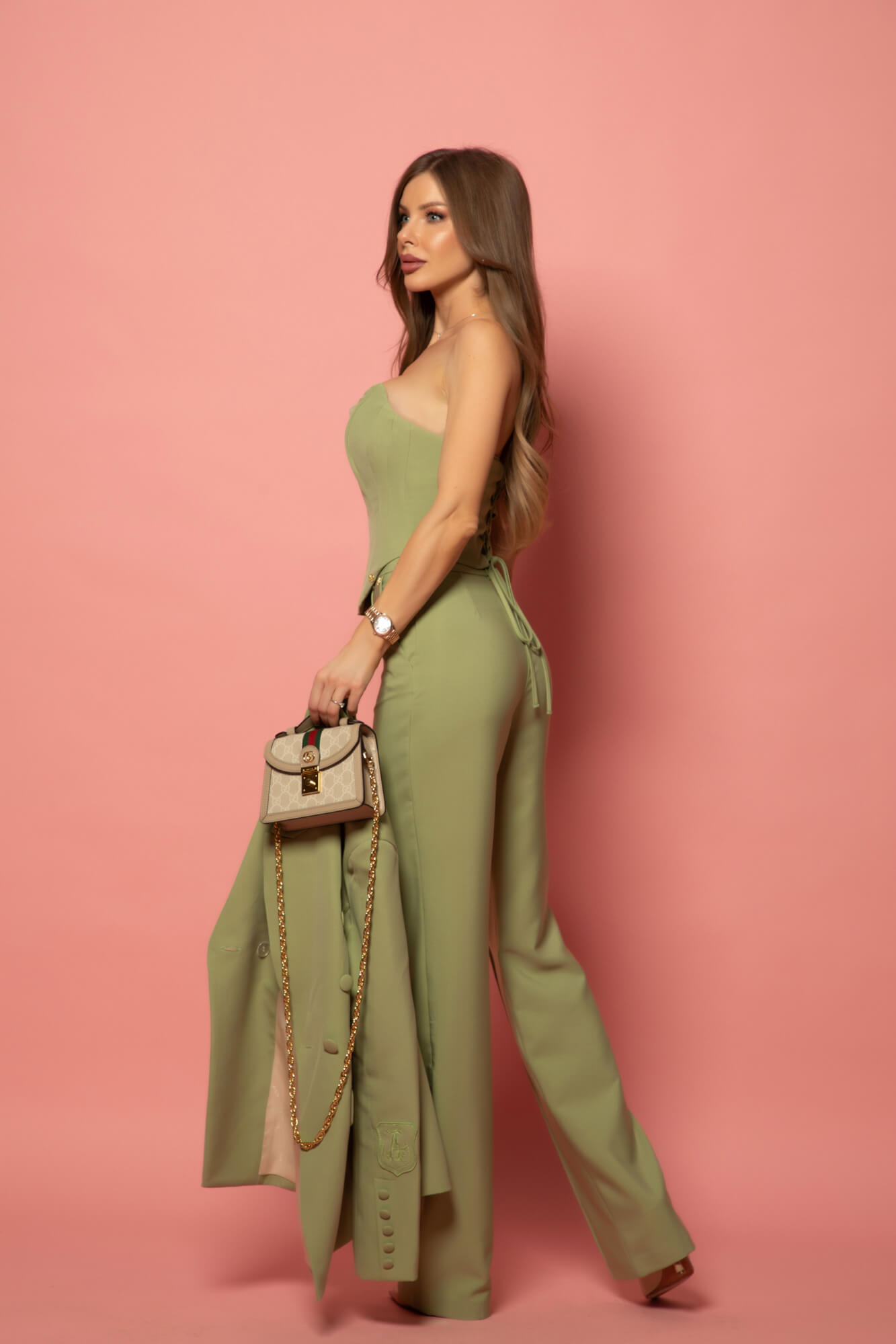 Business Beauty Панталон - Green - Изображение 29